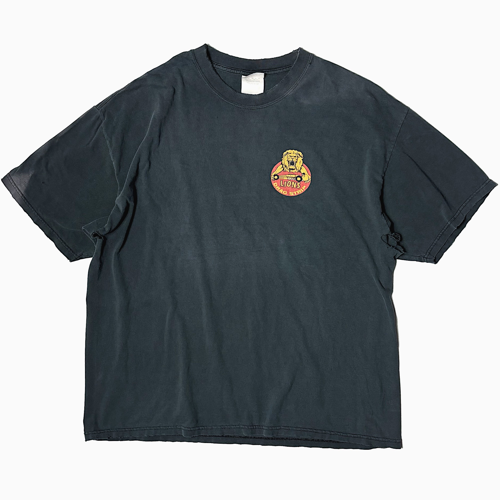Vintage 90's【Hanes】"LIONS DRAG STRIP" Grunge T-shirt の画像 2