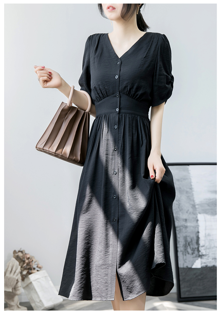 送料無料 リネン ハイウエスト ワンピース Vネック 綿麻 清涼 ロング丈 ミディ丈 ミドル丈 フロントボタン ロングワンピース サマーワンピース スリット 上品 きれいめ カジュアル 可愛い デイリー デート 女子会 二次会 お呼ばれ オフホワイト 白 グリーン ブラック 黒