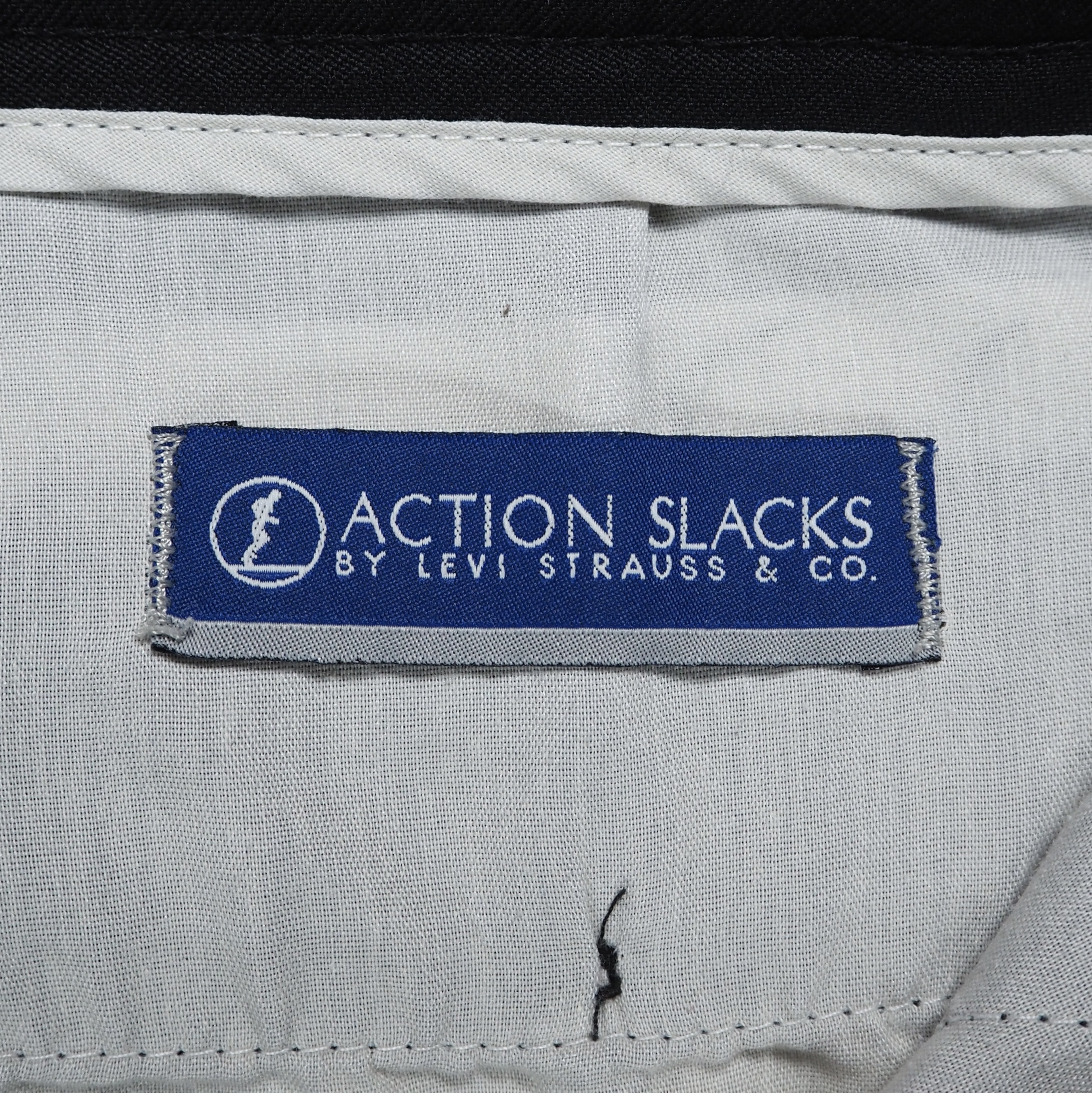 90’s Levi’s アクションスラックス ブラック 37×30 の画像 11
