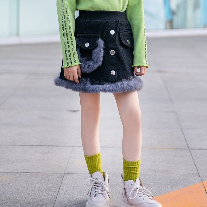 110 170cm ファー ミニ スカート 台形スカート 冬 フェミニン A Dear Child 110 170cm ファー ミニ スカート 台形スカート 冬 フェミニン A Dear Child