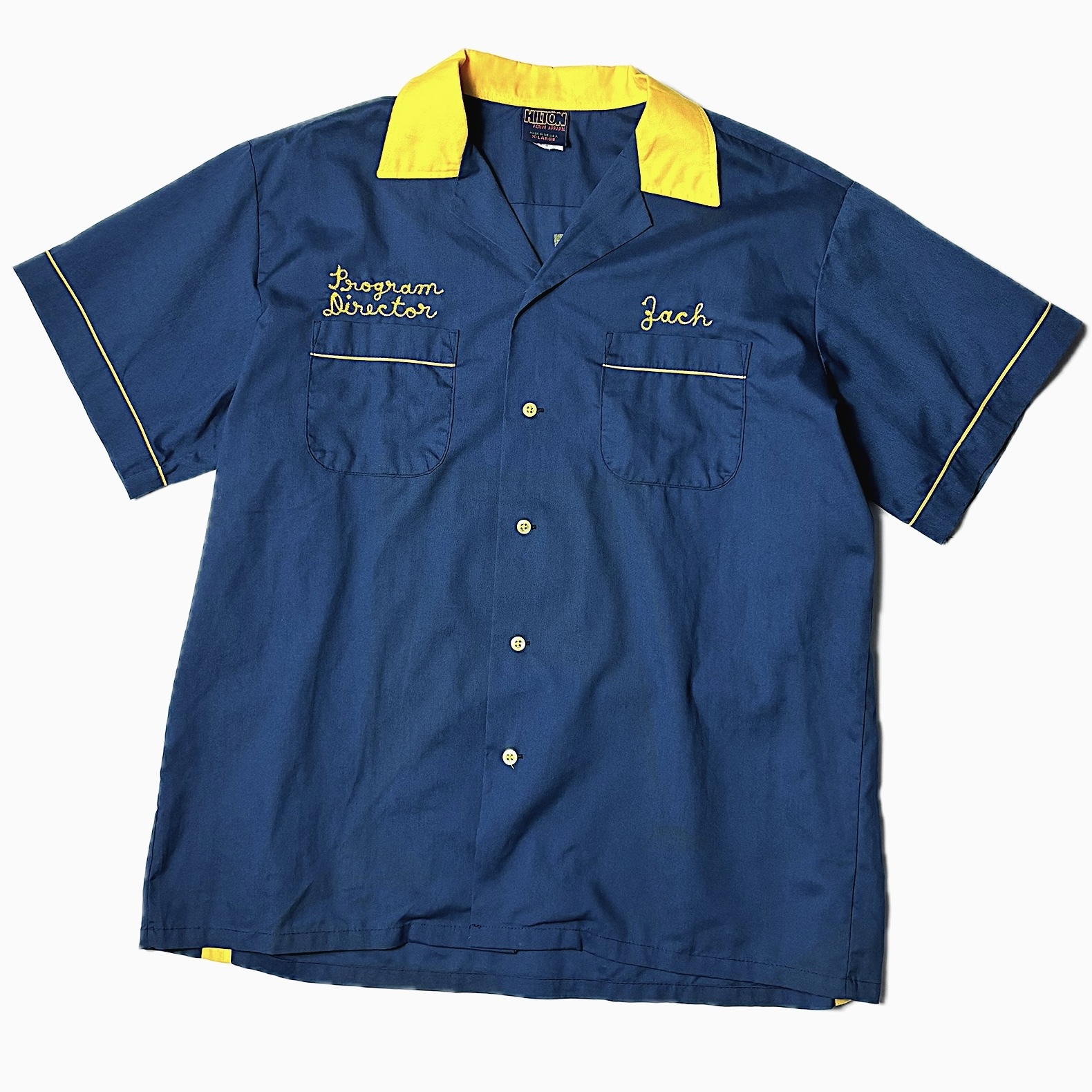 Vintage 80's【Hilton】"PHILLIPS ACADEMY RADIO" Bowling Shirt の画像 2