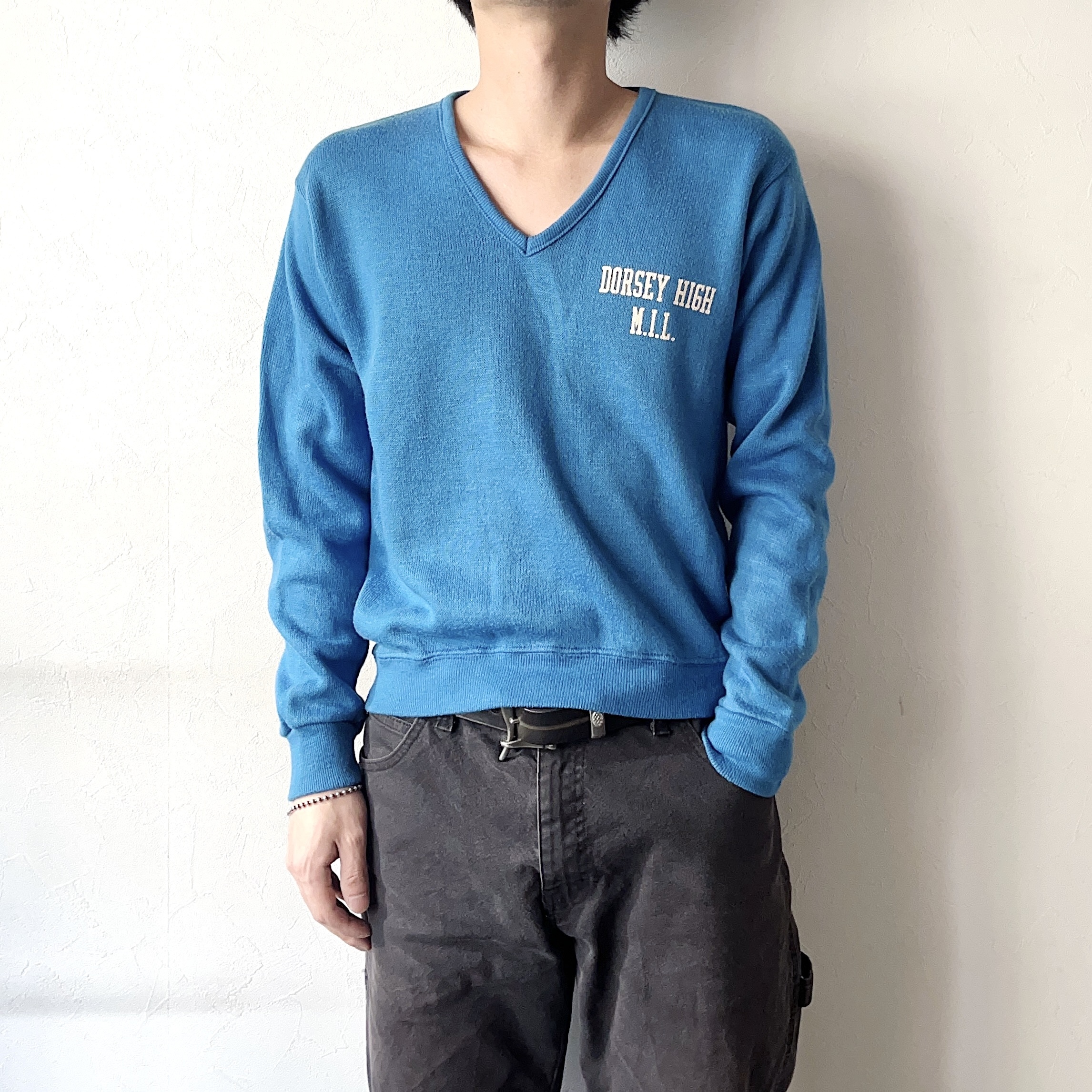 Vintage 70's【Creslan and Rayon】"DORSEY HIGH M.I.L." Knit Sweater の画像 3