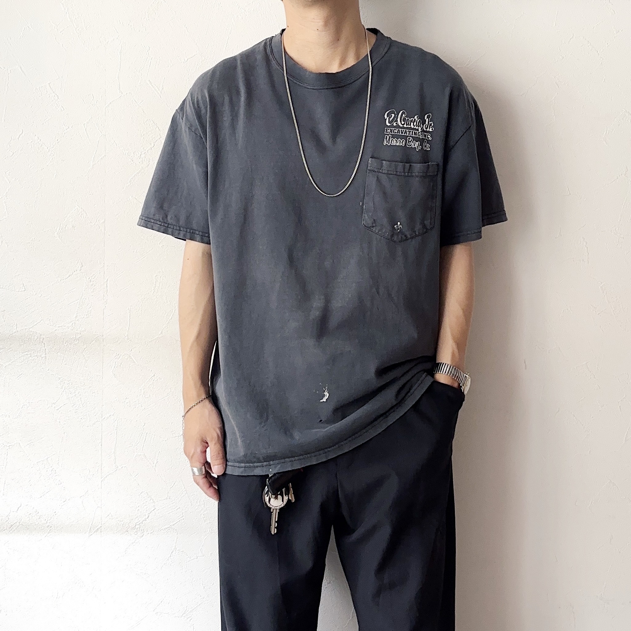 Vintage 90's【Hanes】"D. Garcia' Jr." Grunge Pocket T-shirt の画像 3