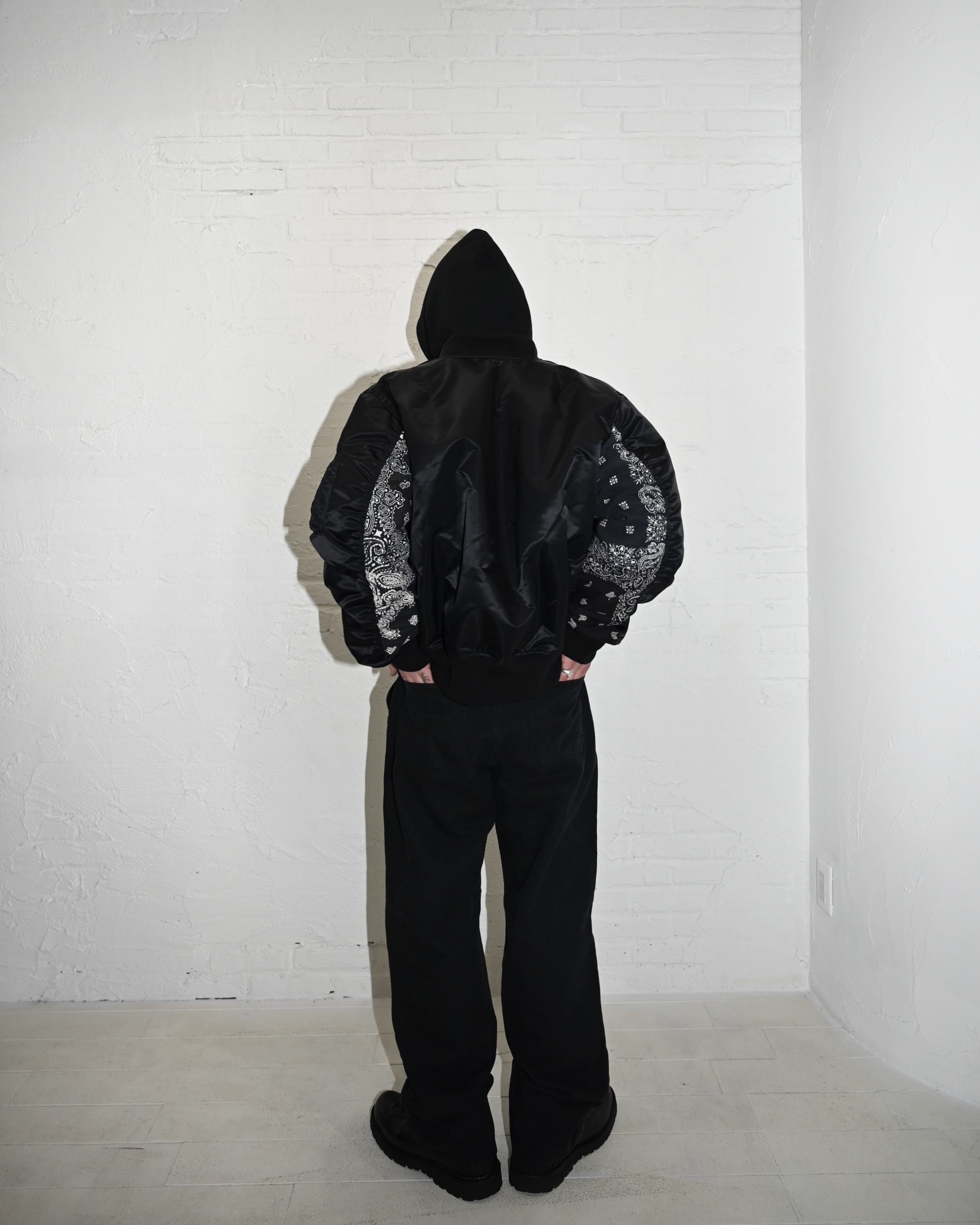 【MIYAGIHIDETAKA】Bandana MA-1 (BLACK) の画像 5