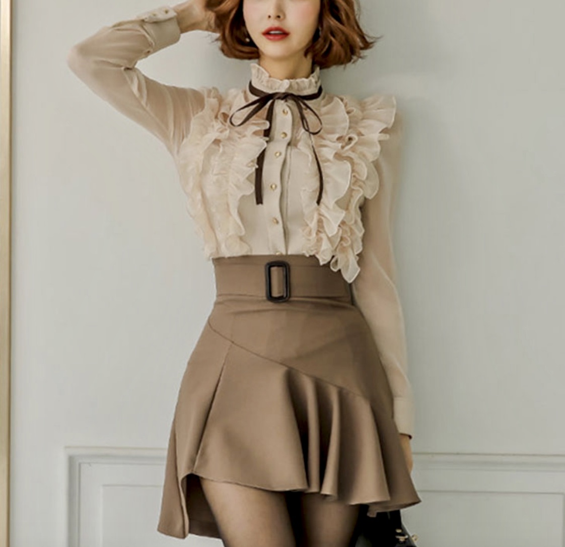 人気のファッショントレンド 新着テール カット スカート