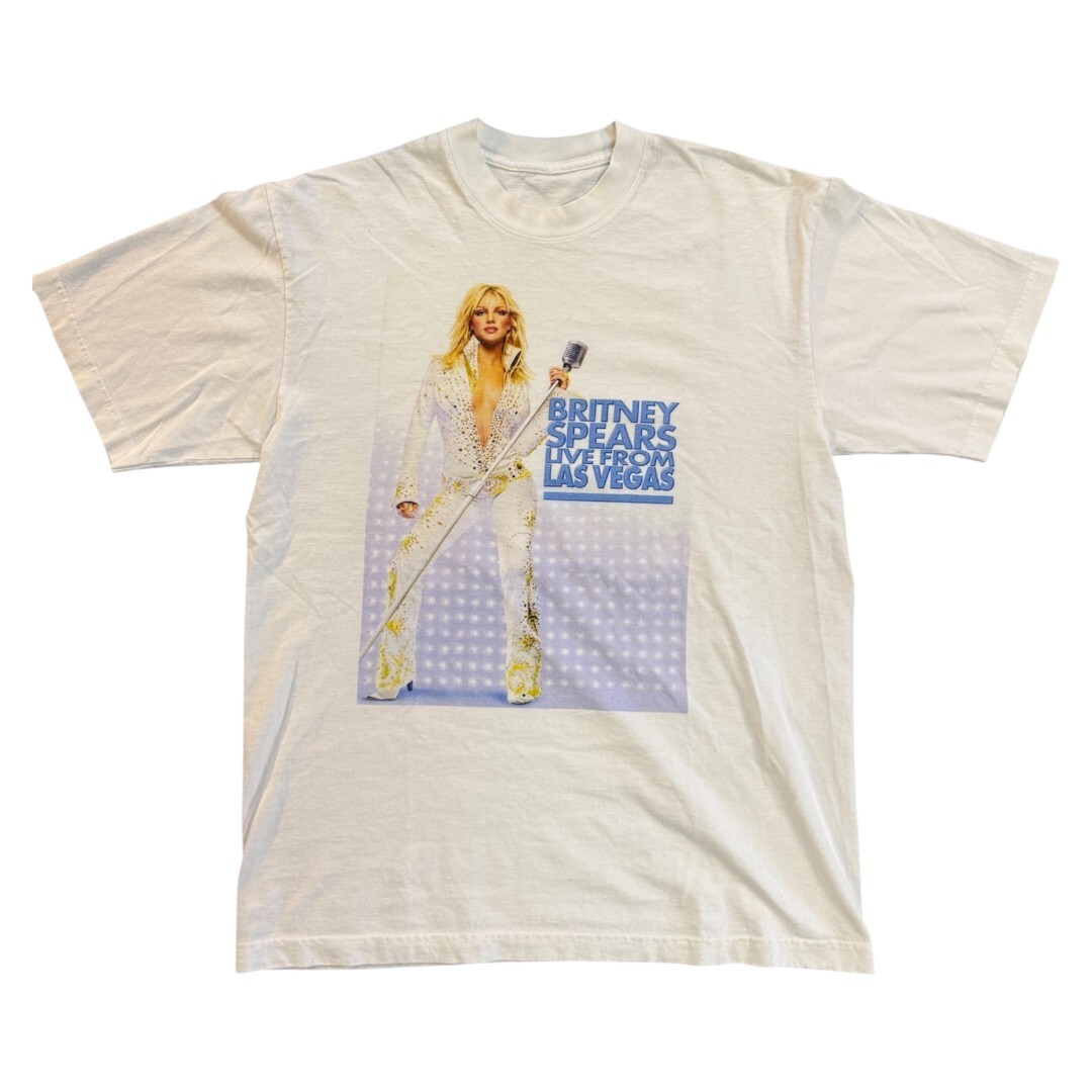 【BRITNEY SPEARS】ブリトニー・スピアーズ 希少 2001年LiveTシャツ（白） L相当
