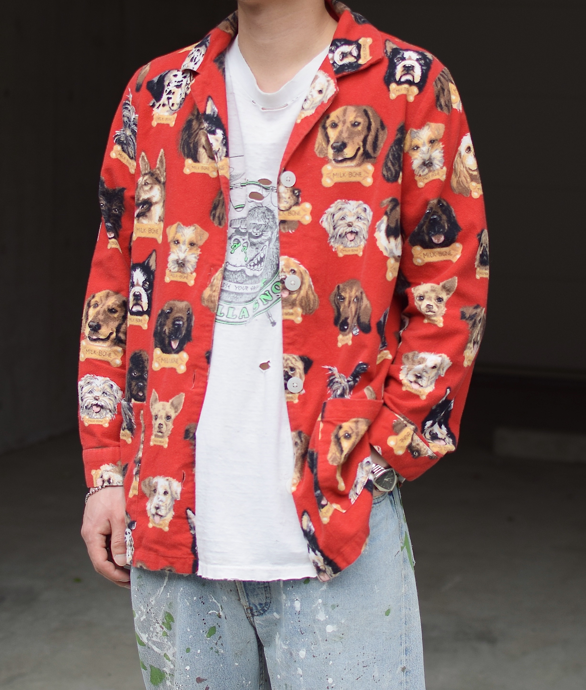 Y2K【Nick&Nora】"Dog" Pajama Shirt の画像 3