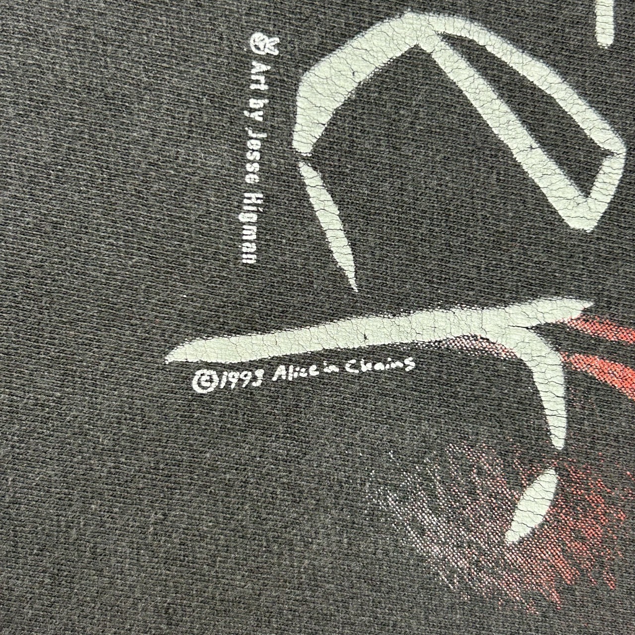 ALICE IN CHAINS アリス・イン・チェインズ グラフィックプリント バンドT ブラック 古着 ロックT XL の画像 8