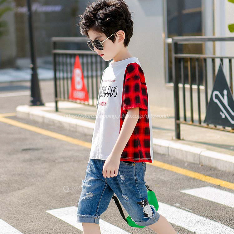 110 150 Tシャツ 半袖 全2色 韓国子供服 子供服 女の子 男の子 Q Toworld キュートワールド 子供服 メール便は何点でも送料の合計は280円