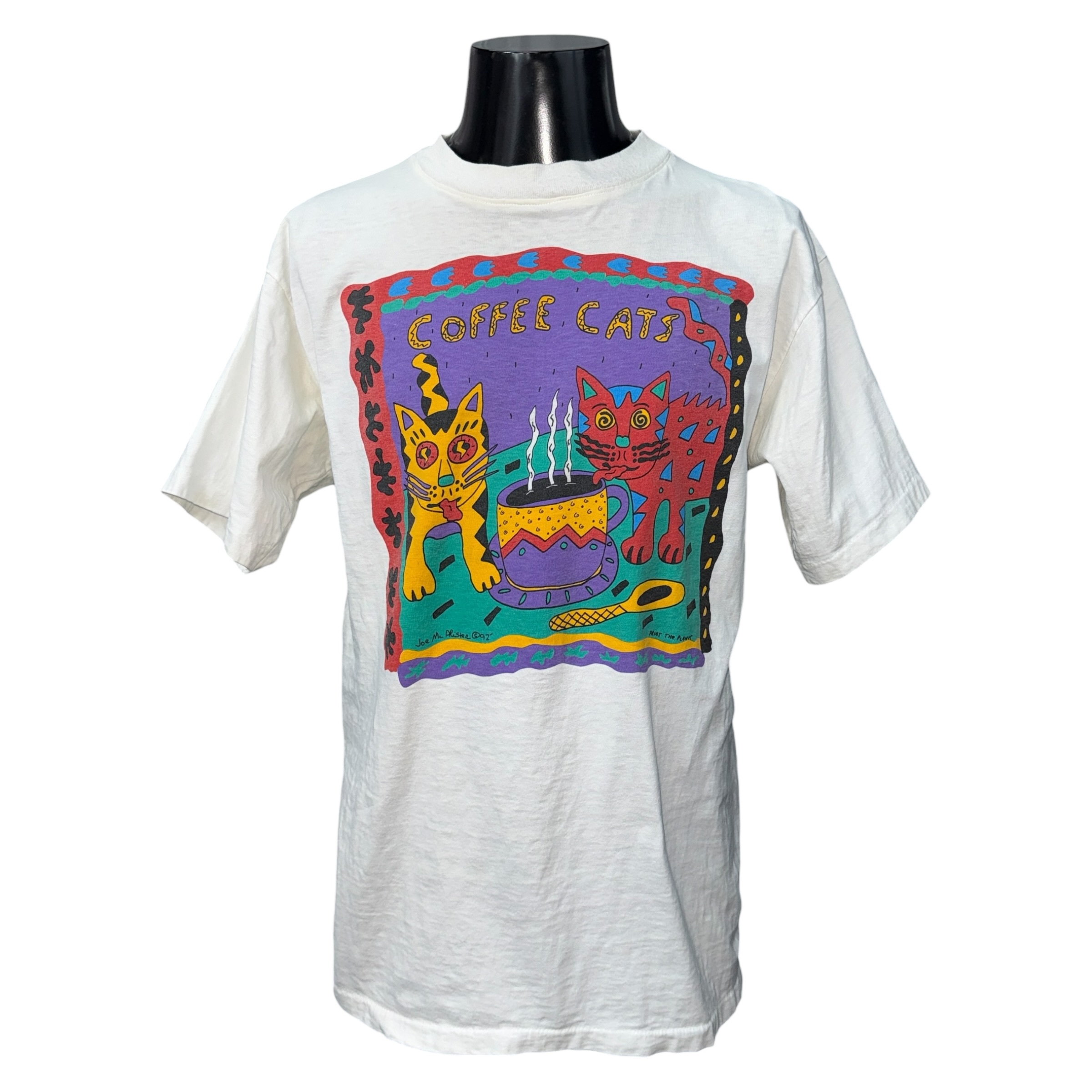 【Joe McAlister】ジョーマカリスター COFFEE CATS 1992コピーライト Vintage Tシャツ