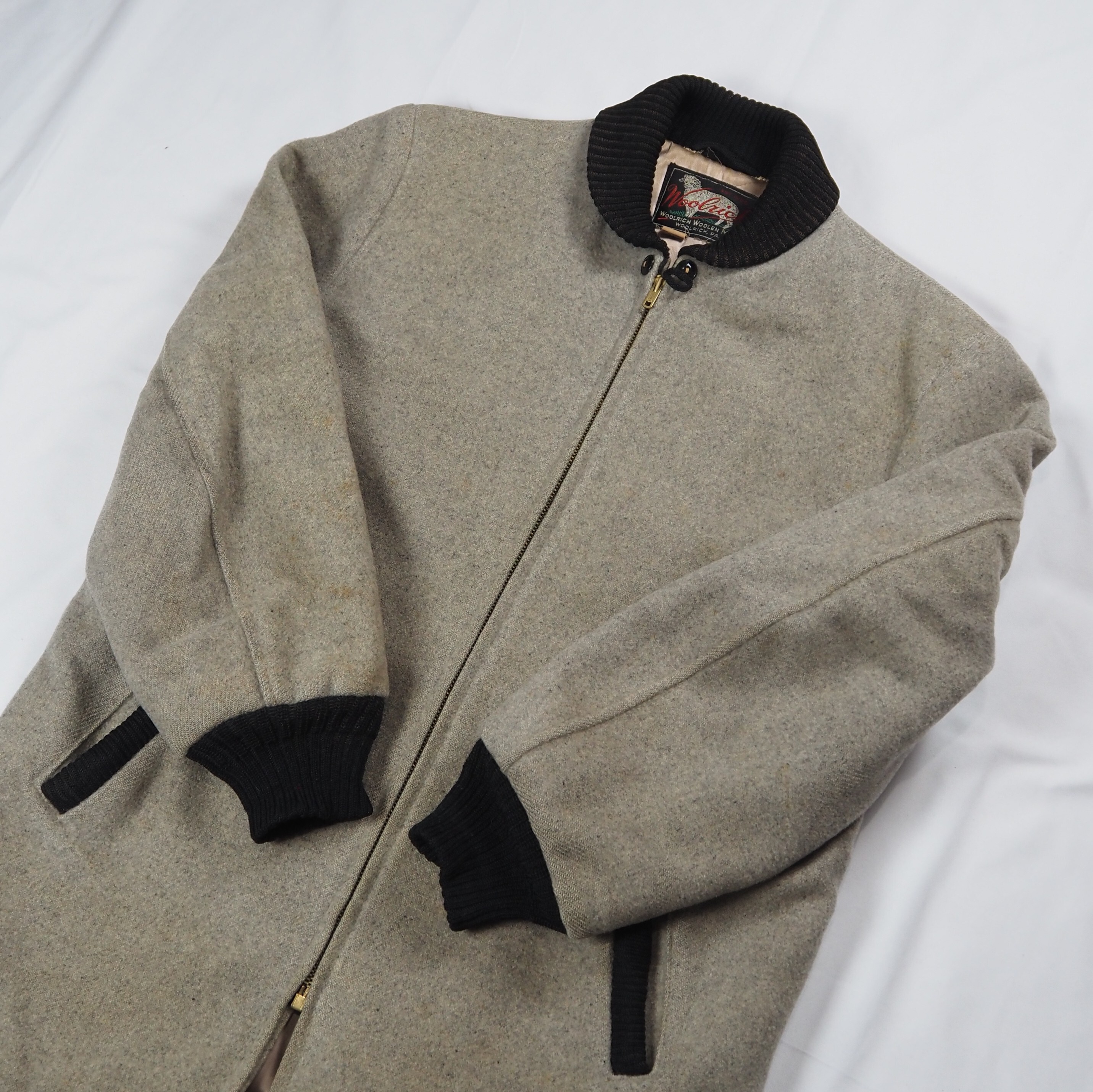 【9/23 20:00入荷】50's Woolrich ファラオジャケット グレー×ブラック の画像 7