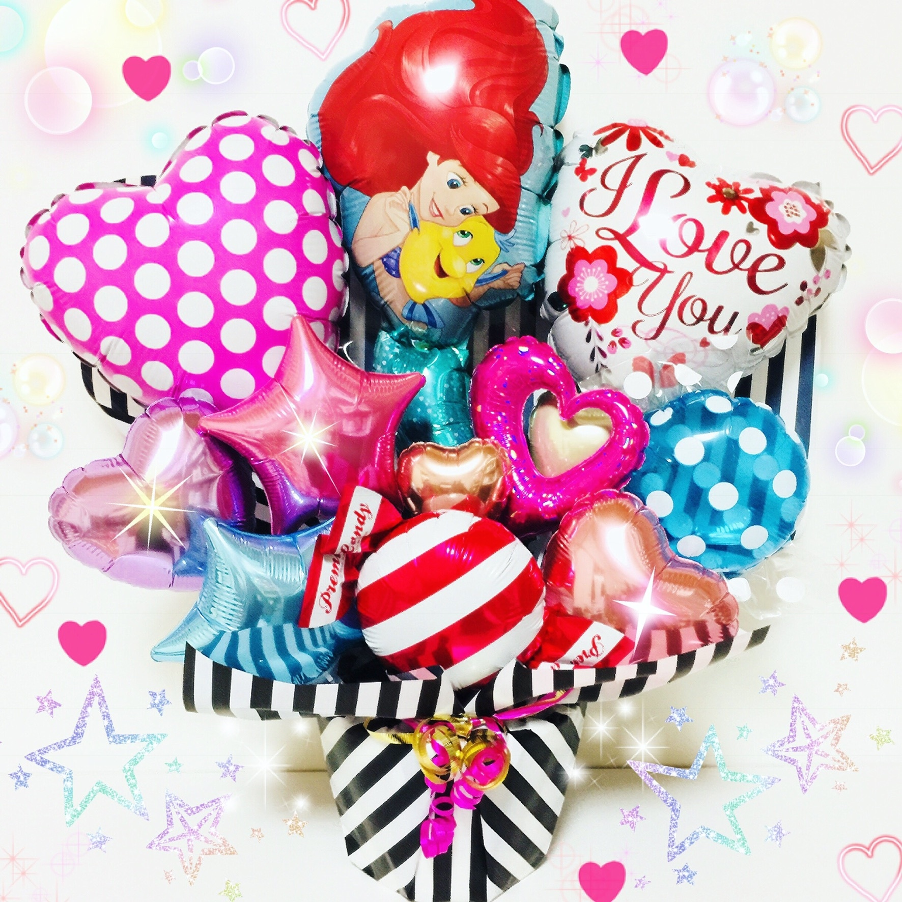 様々なお祝いに アリエル バルーンギフト 送料無料 M Zballoon エムズバルーン