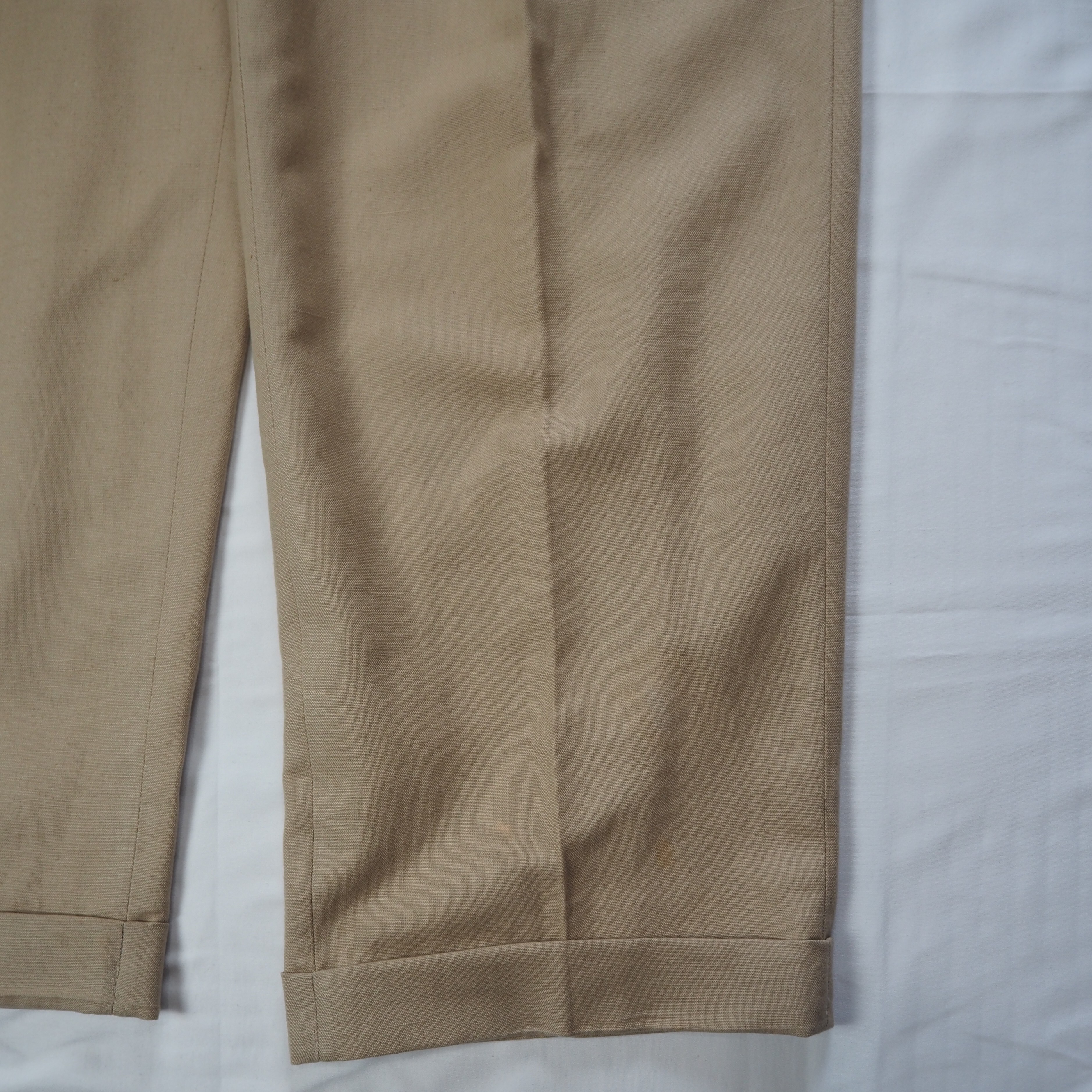 90's Ralph Lauren リネンパンツ ベージュ 36×30 の画像 12