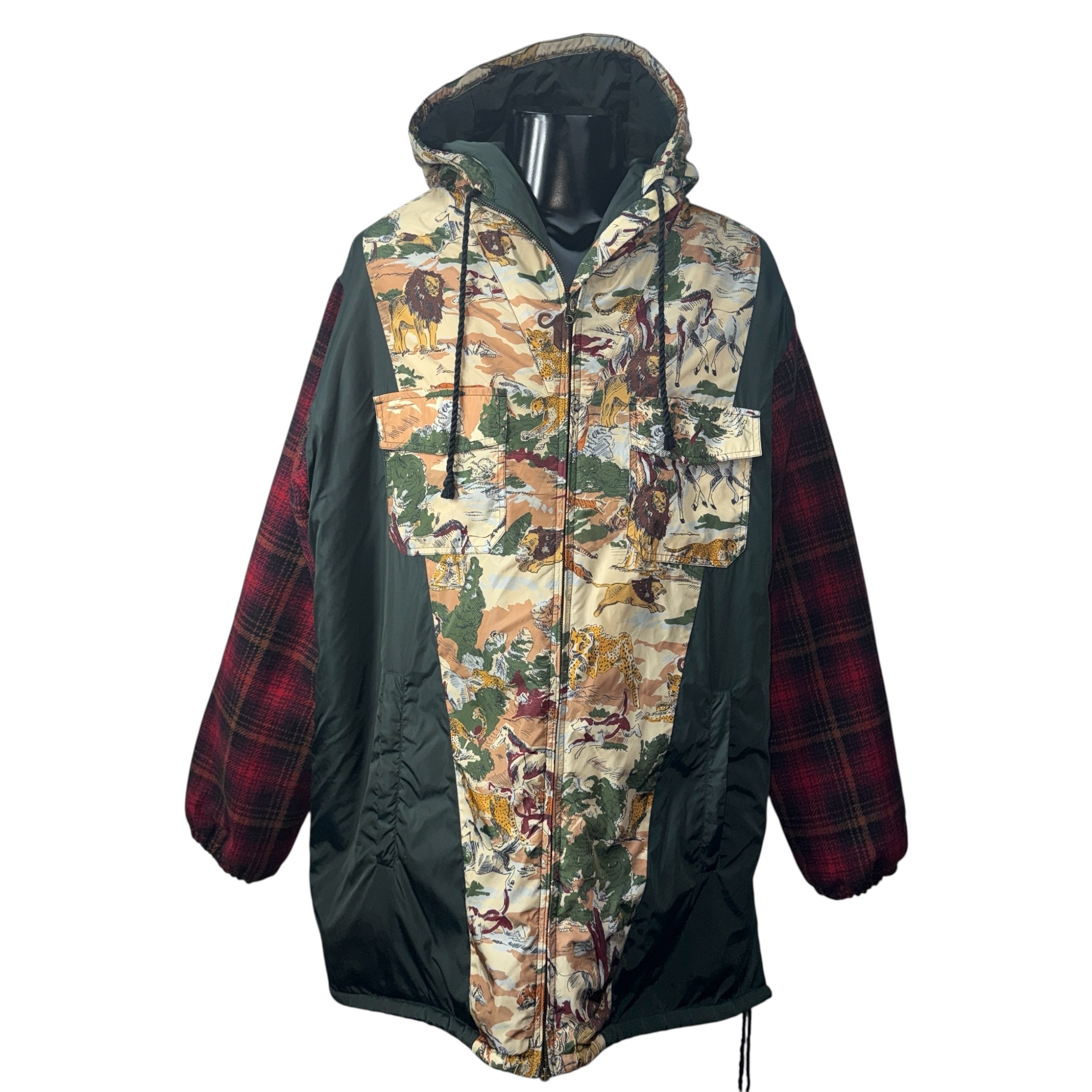 【GUCCI】グッチ NYLON AND WOOL FLORAL COAT