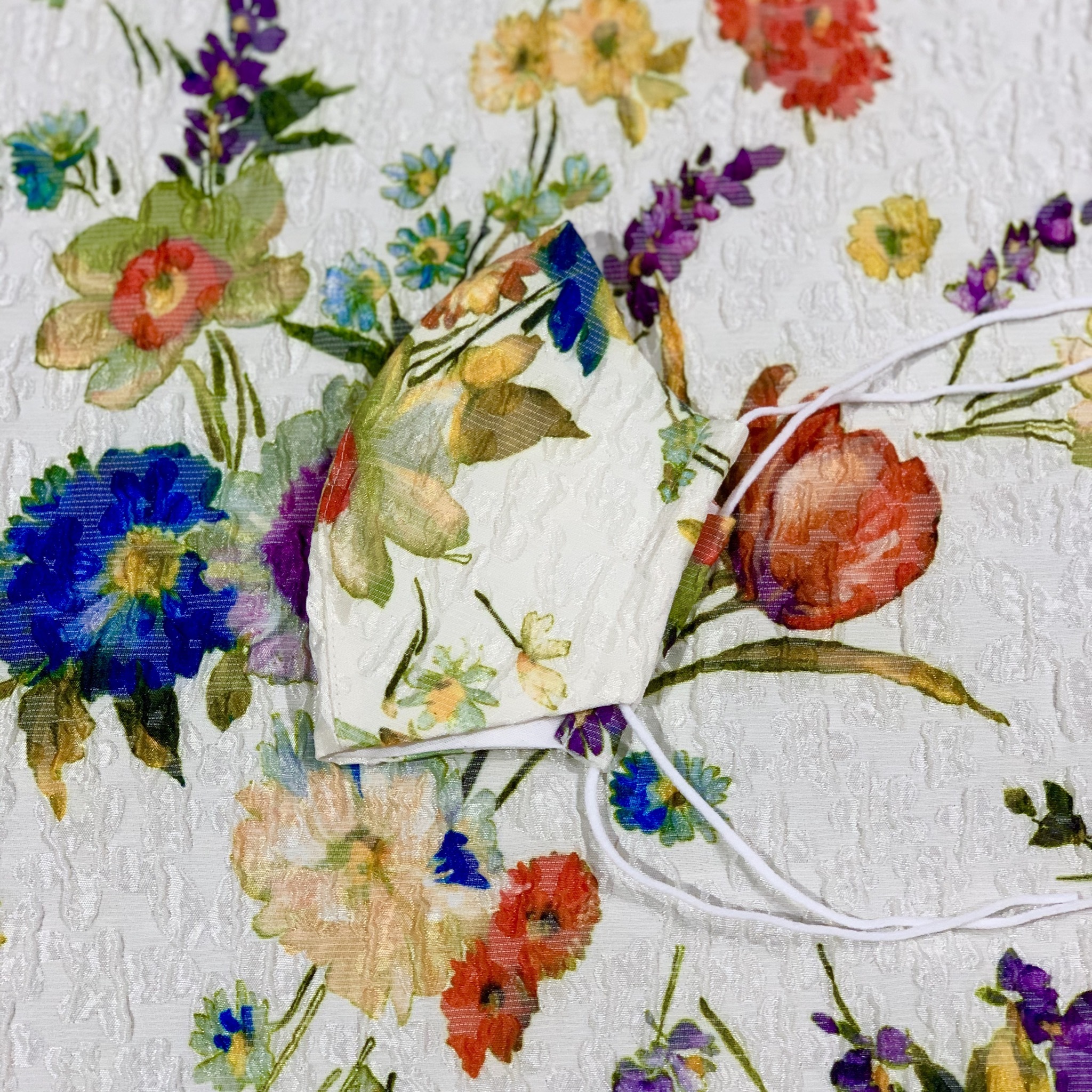 布マスク オーダー 送料無料 アンティーク花柄 Nju