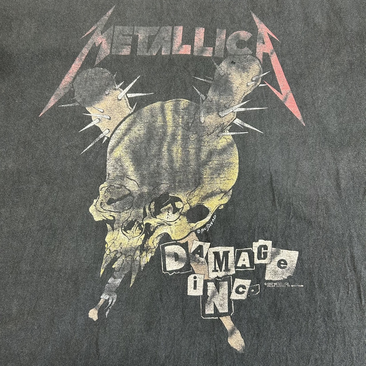 METALLICA DAMAGE INC. スカルフェード バンドTシャツ XL の画像 5