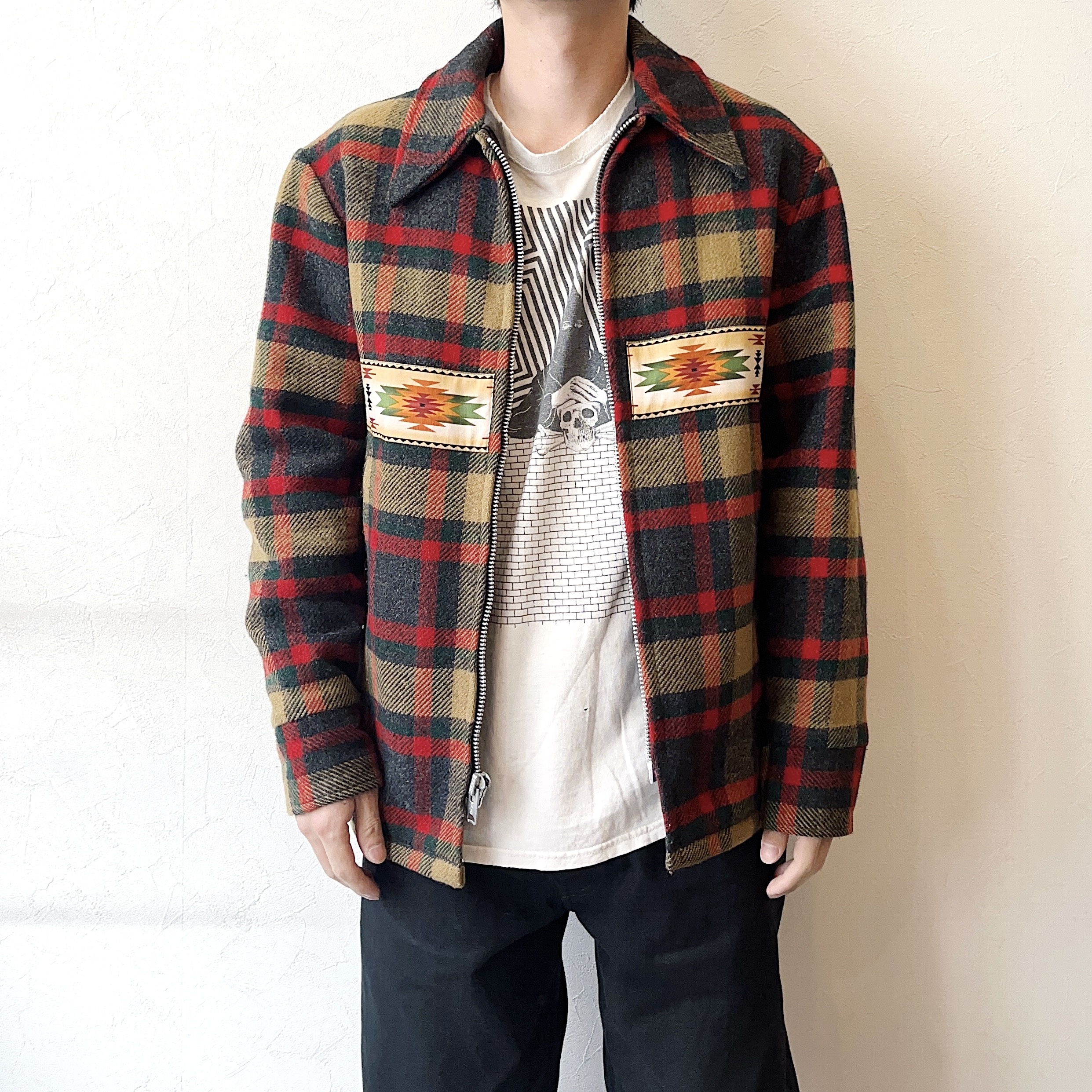 Vintage 70's【Woolrich】Wool Check Jacket の画像 3