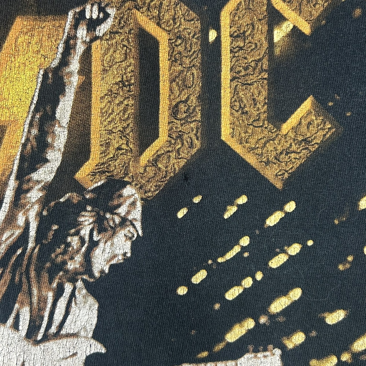 00s AC/DC “Stiff Upper Lip” ツアー Tシャツ ロック バンドT フェード ブラック XL の画像 15