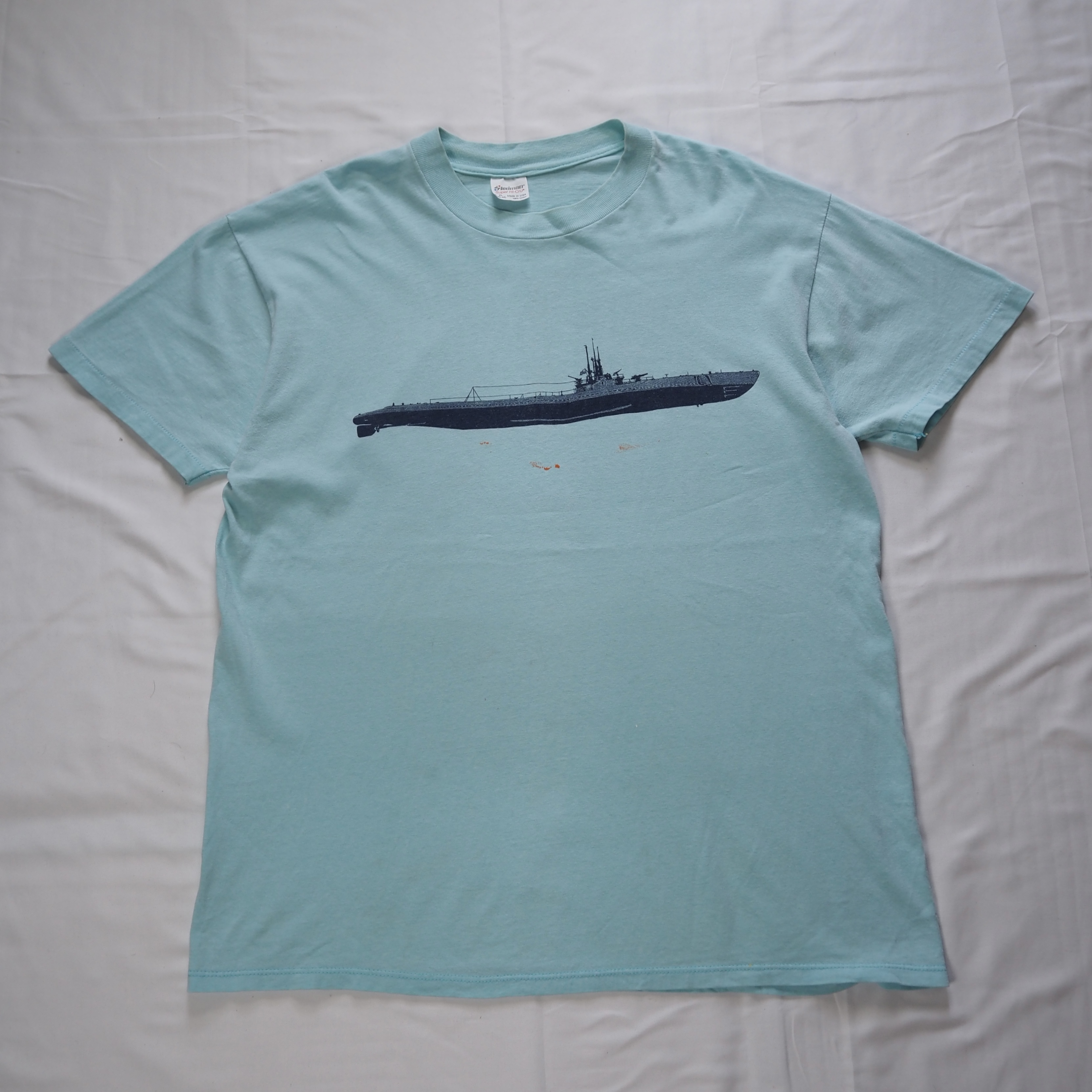 80’s-90’s Stedman ミリタリーTシャツ XL 真珠湾 両面プリント の画像 9