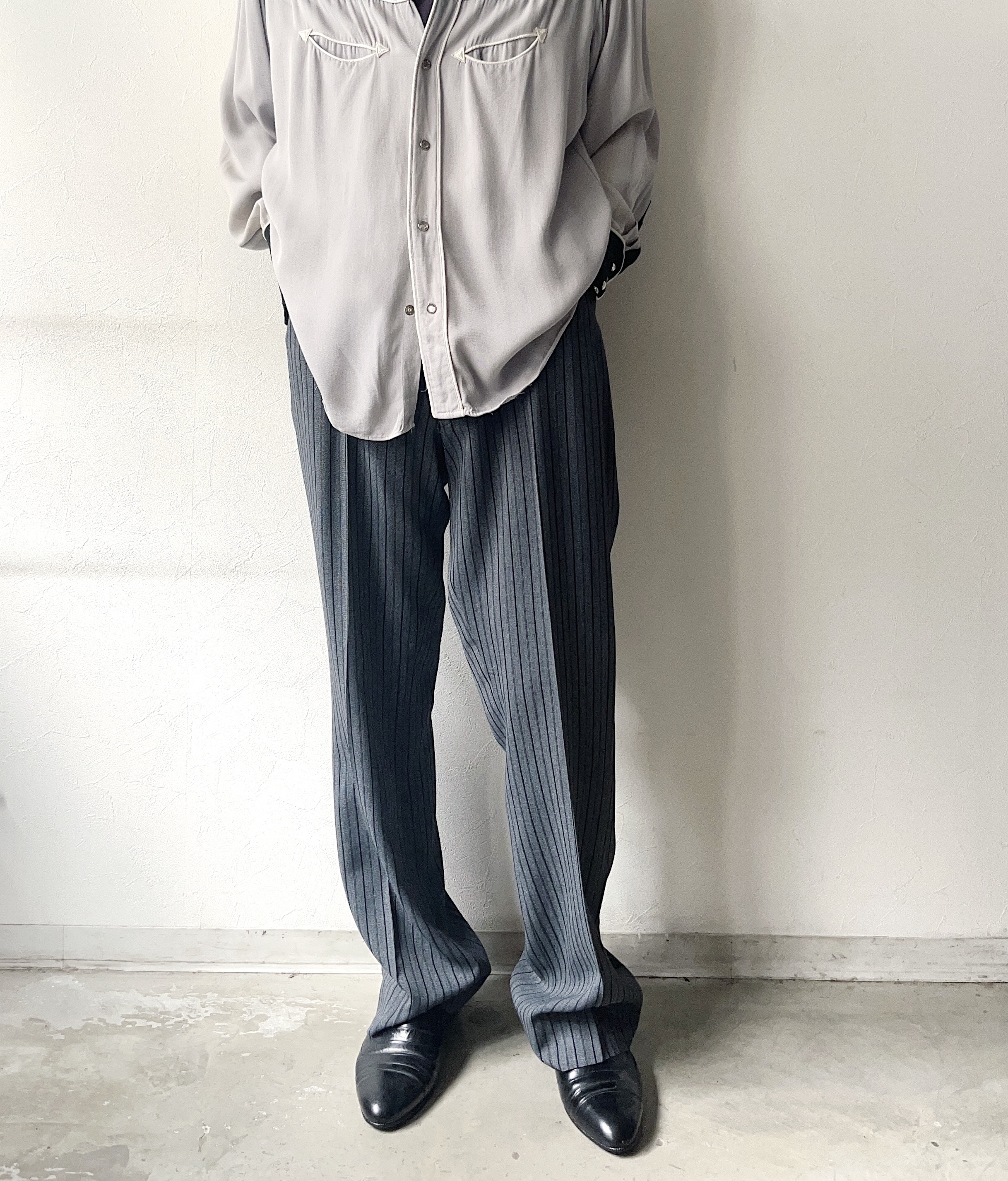 Vintage 50～60's【allen MFG.CO.】Striped Rayon Gabardine Pants の画像 4