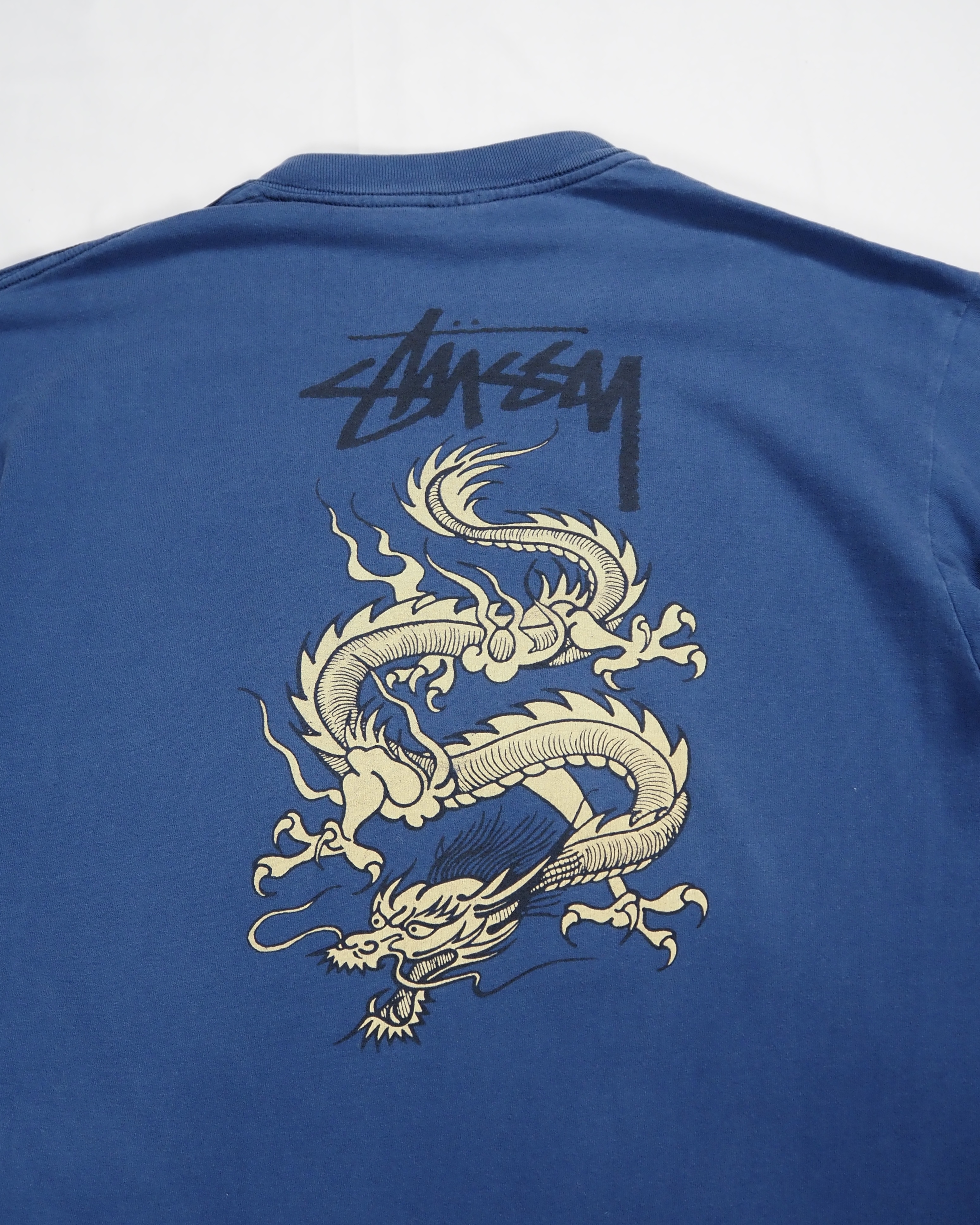 80’s OLD STUSSY ドラゴン ネイビー XL の画像 2