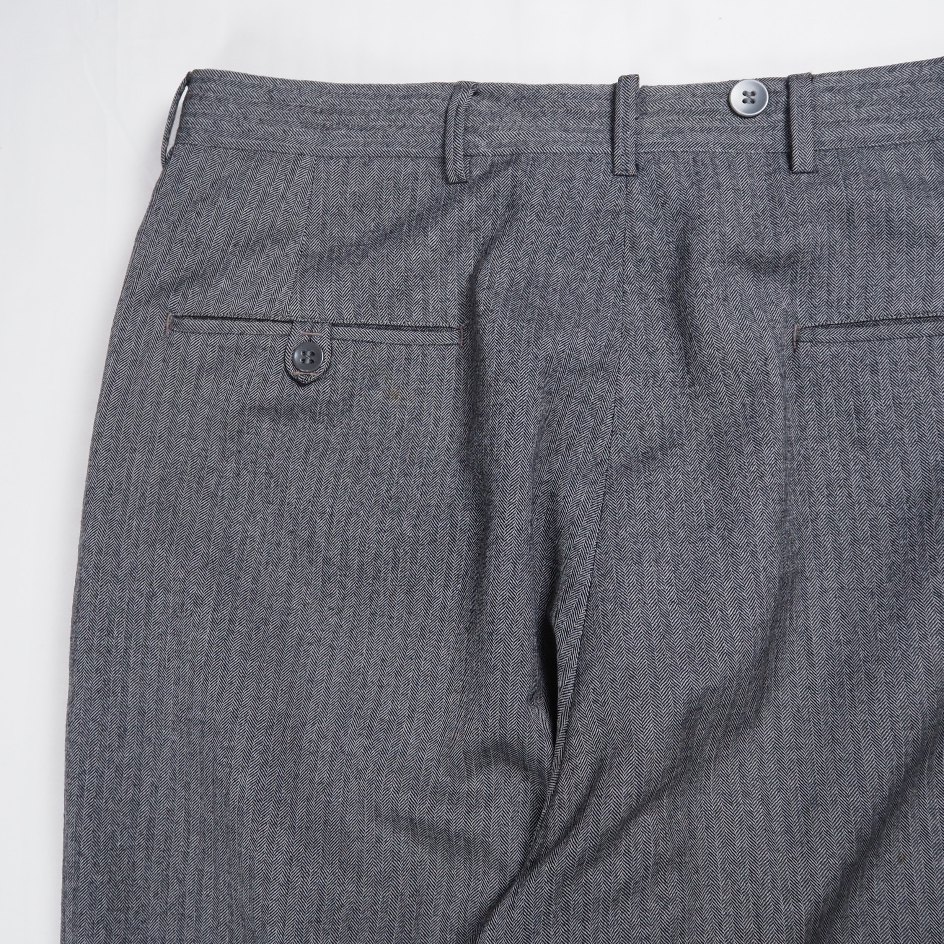【9/23 20:00入荷】50's ウールスラックス グレー タロンジップ ノータック の画像 12