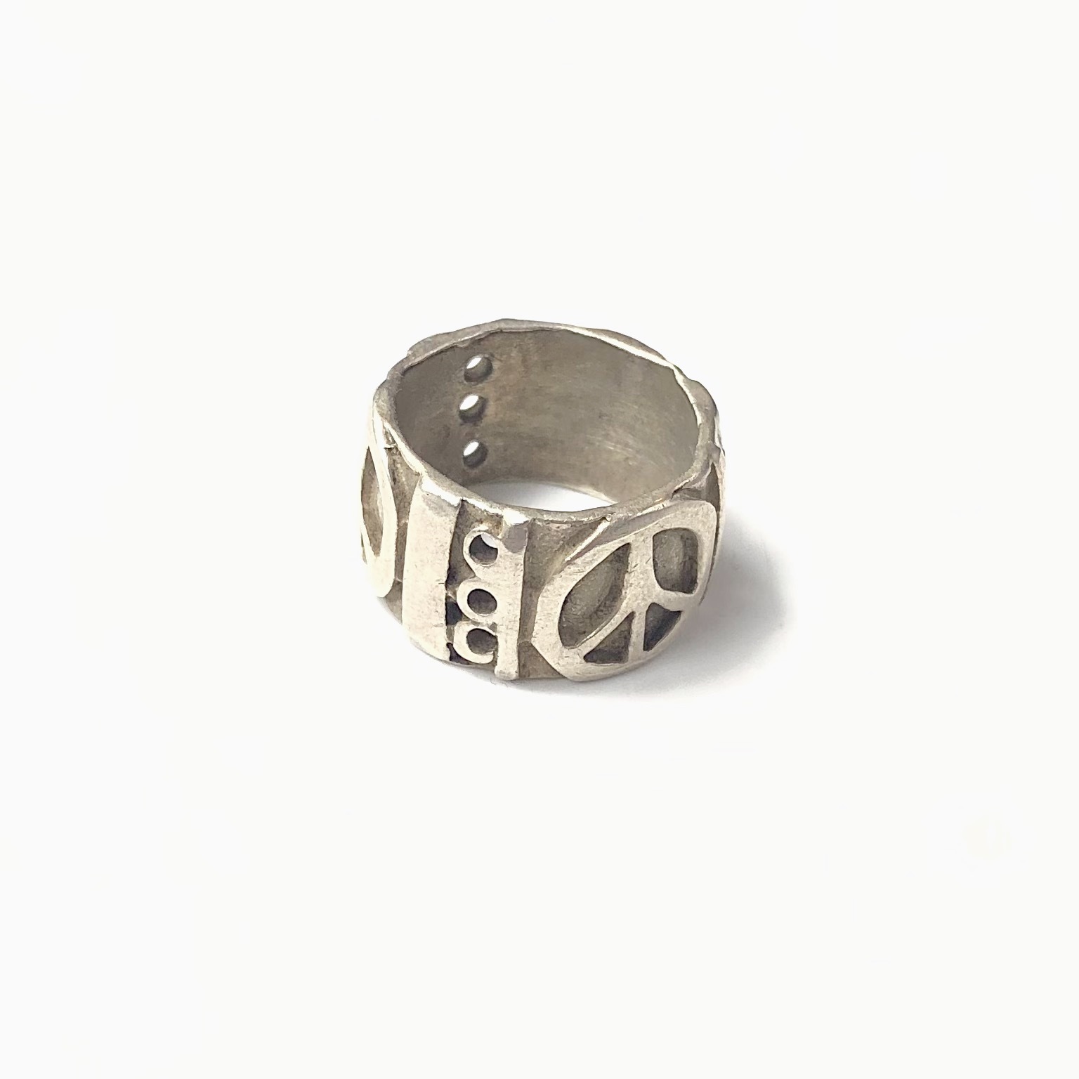 Vintage "Peace" Silver Ring の画像 2