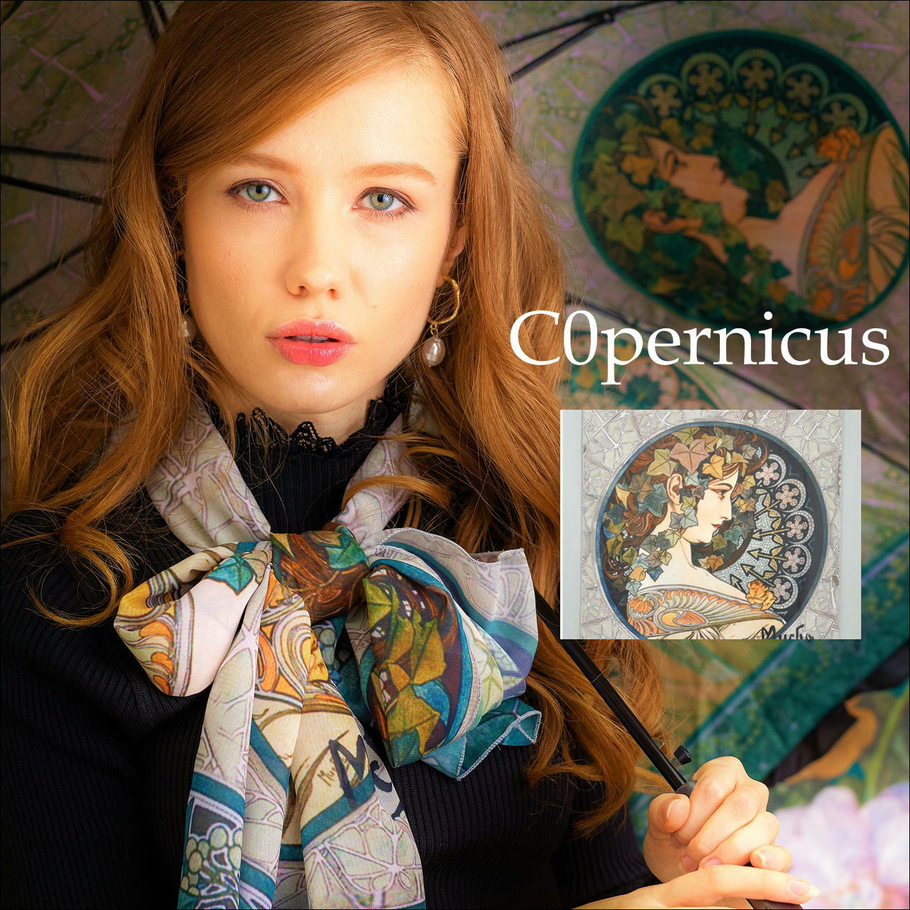 ミュシャ 裏窓 ストール 浜松雑貨屋copernicus C0pernicus コペルニクス 浜松雑貨屋