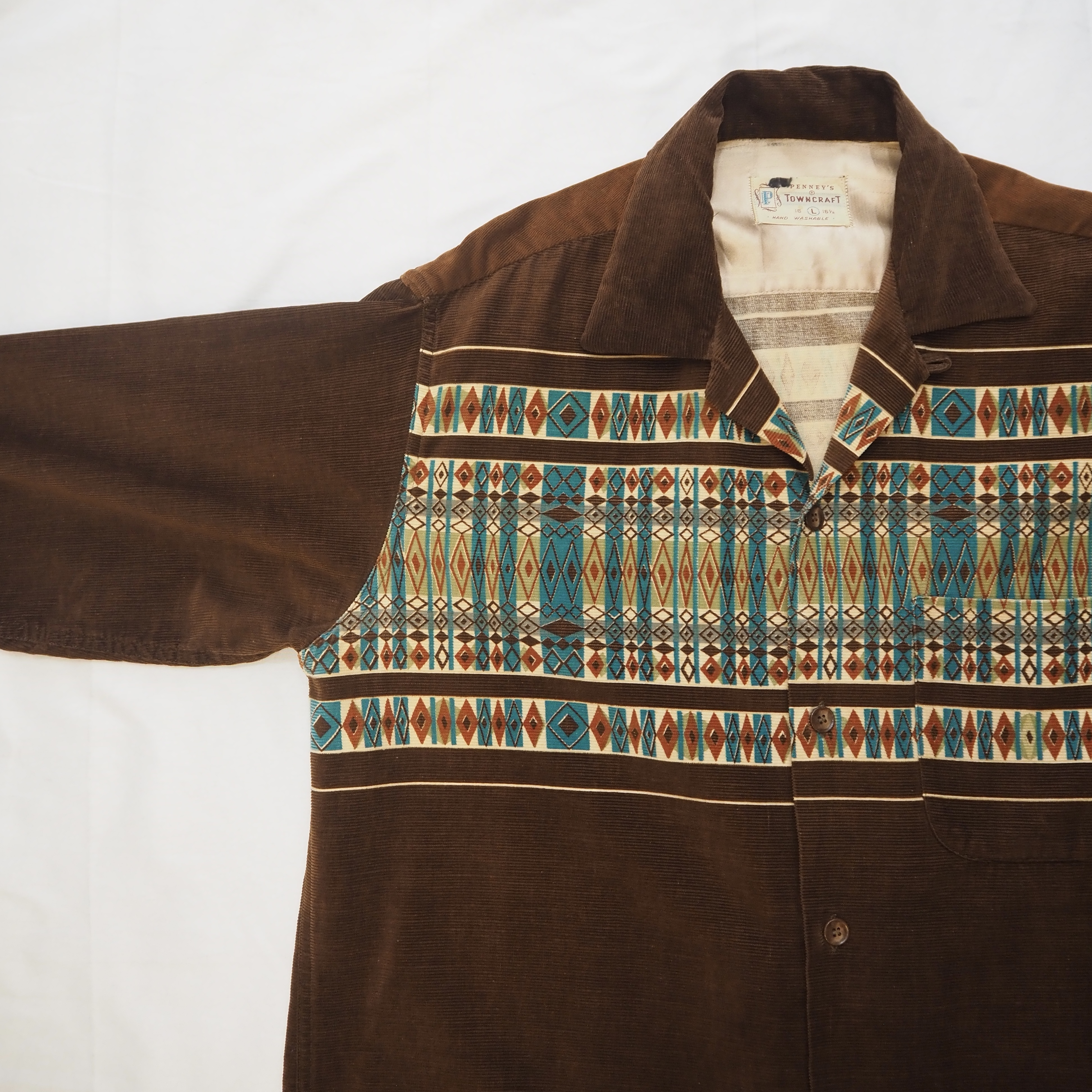 50’s Towncraft Printed Corduroy Shirt の画像 2