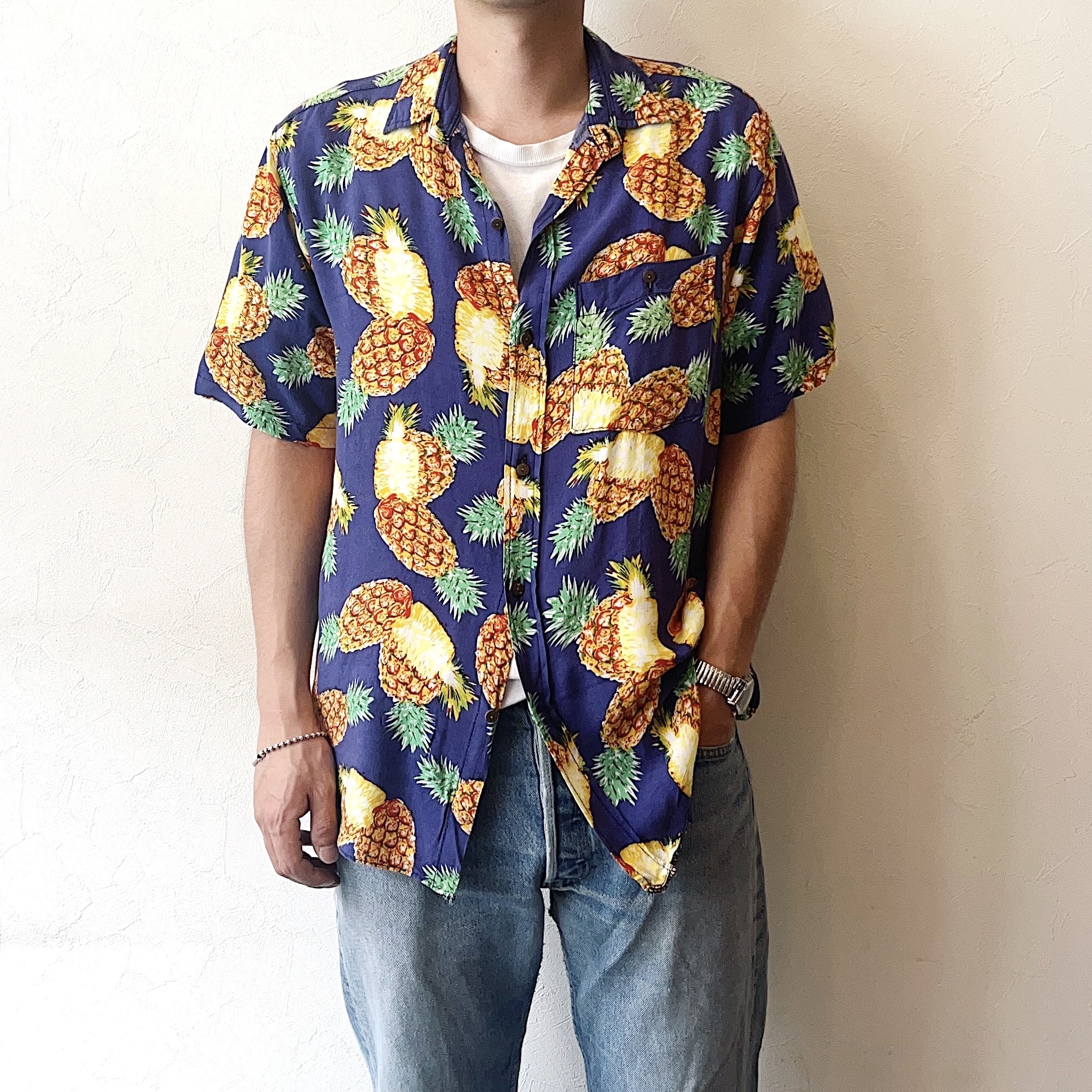 Vintage 80〜90's Short Sleeve Rayon Hawaiian Shirt の画像 3