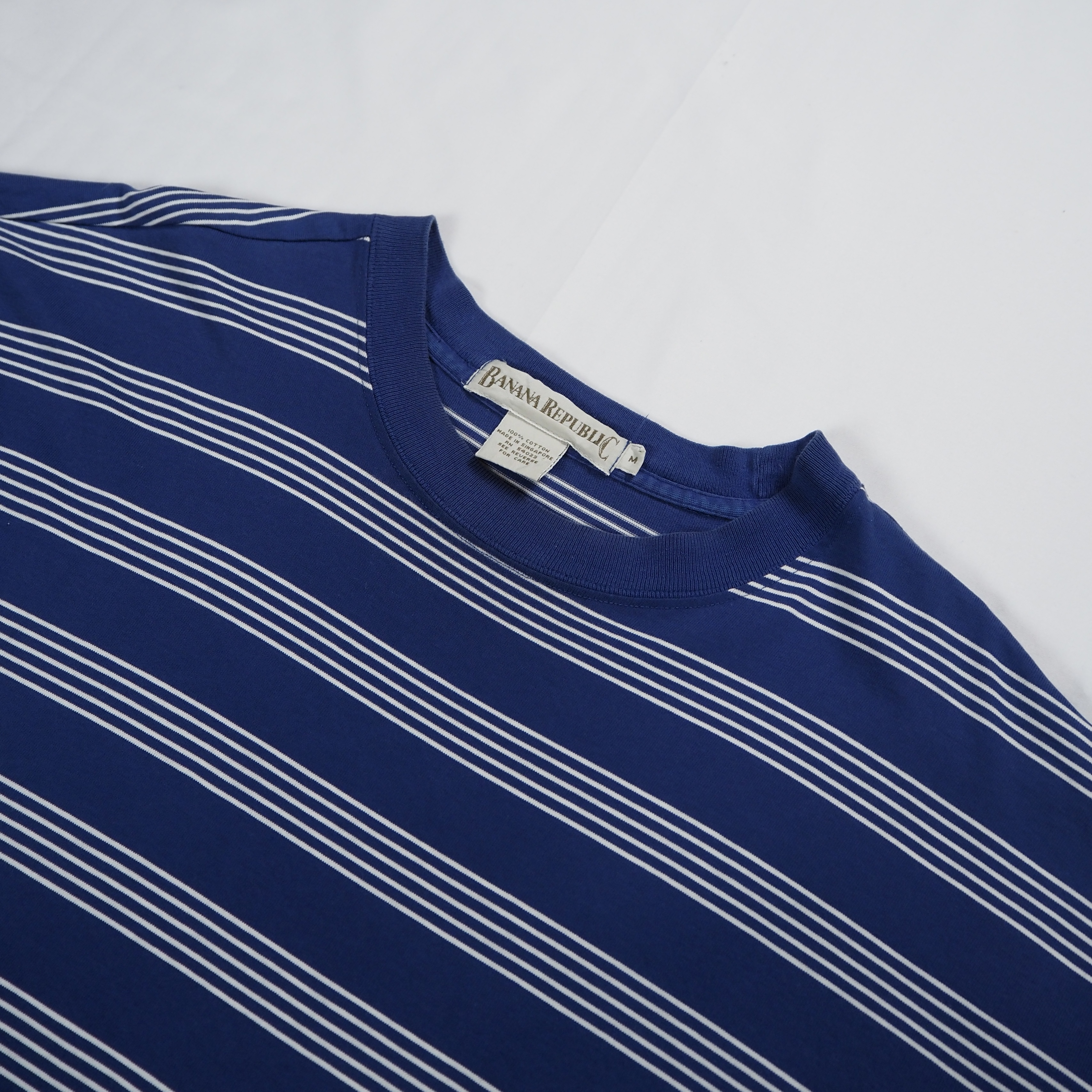 90’s Banana Republic ボーダーTシャツ ネイビー×ホワイト の画像 5