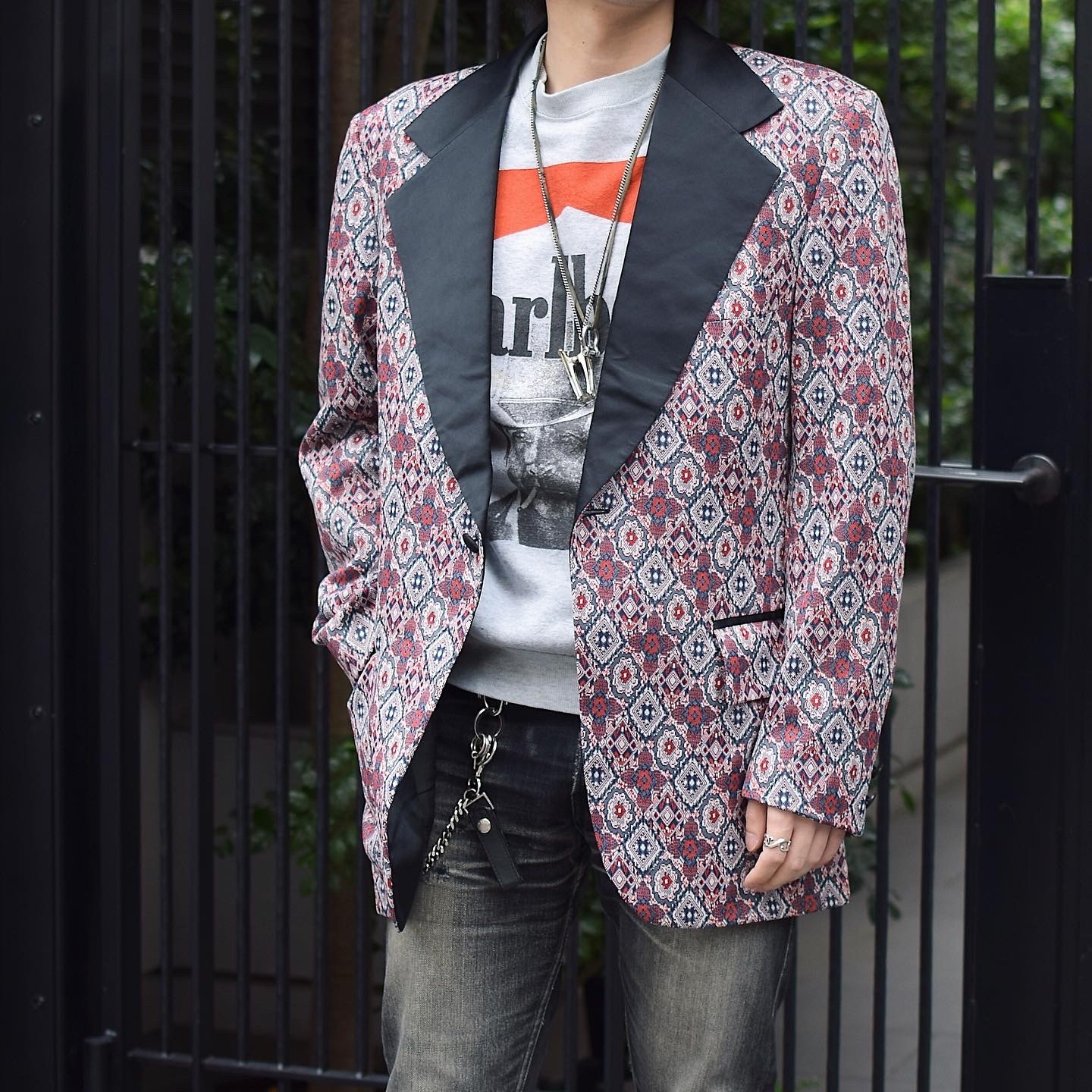 Vintage 70's【SENO and sons inc.】Patterned Tailored Jacket の画像 3