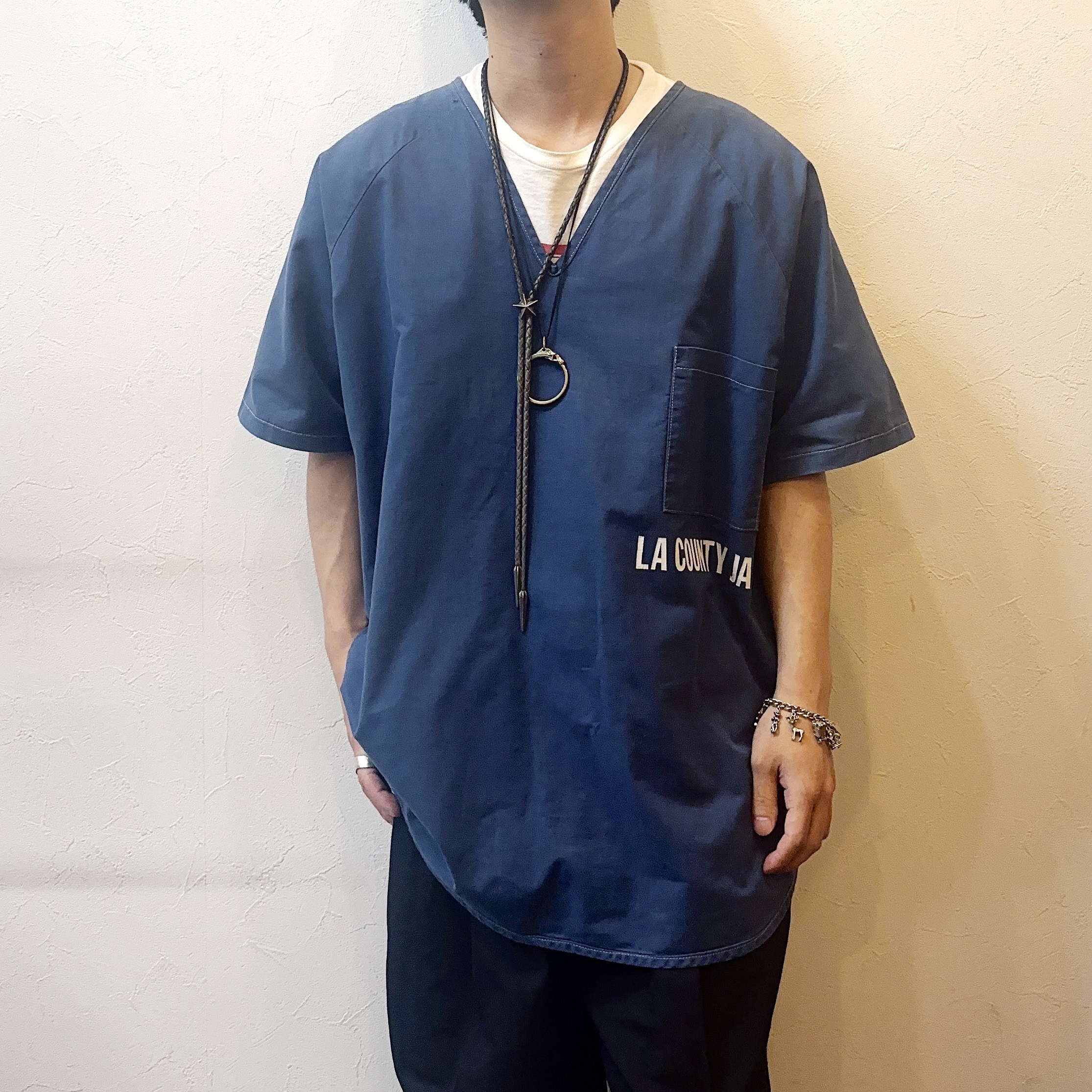 Y2K "LA COUNTY JAIL" Prison Uniform Shirt の画像 3