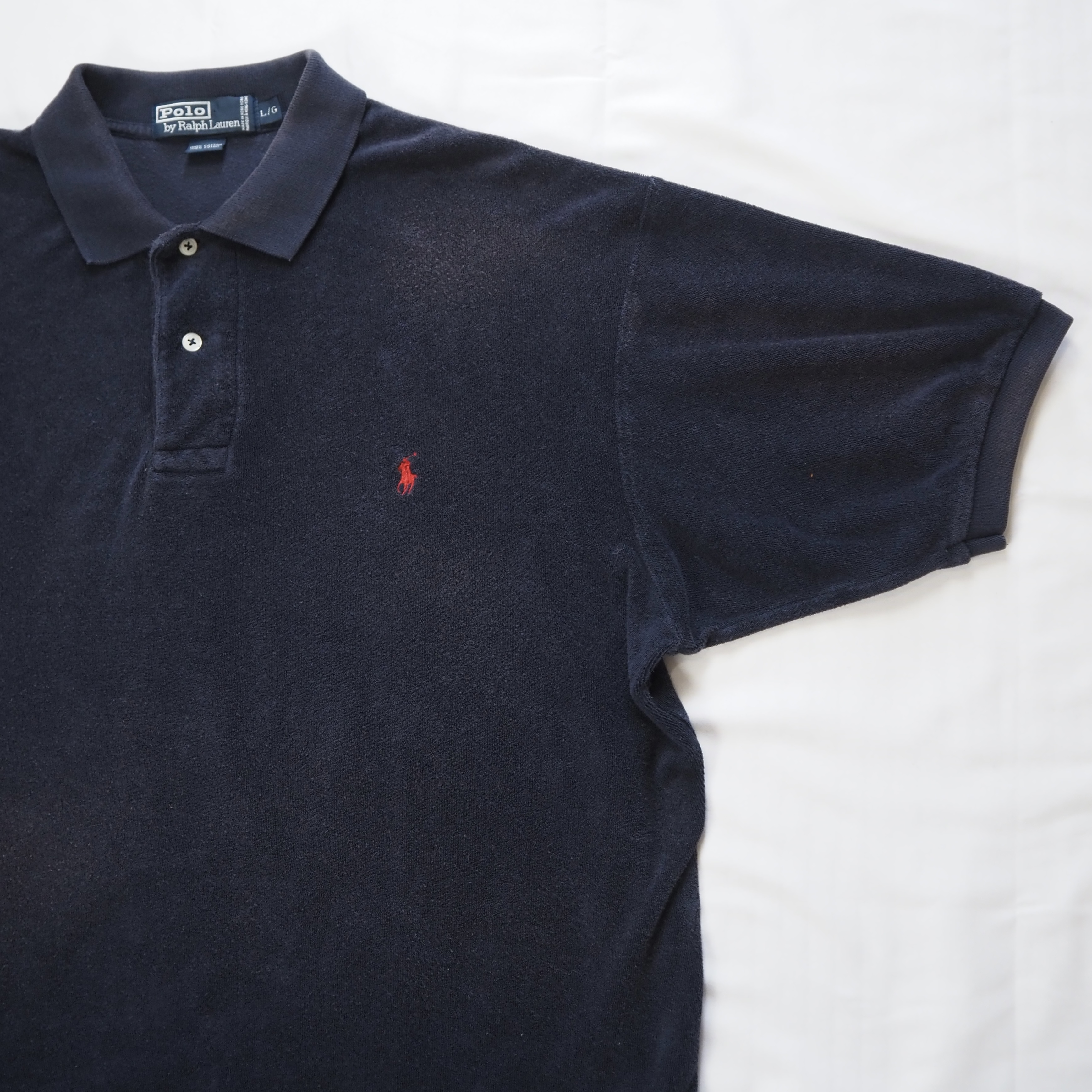 90’s Ralph Lauren ポロシャツ パイル生地 Lサイズ の画像 7