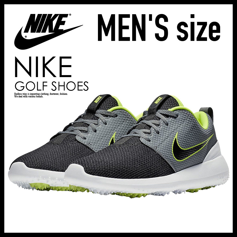 nike men's roshe g golf shoes grey black