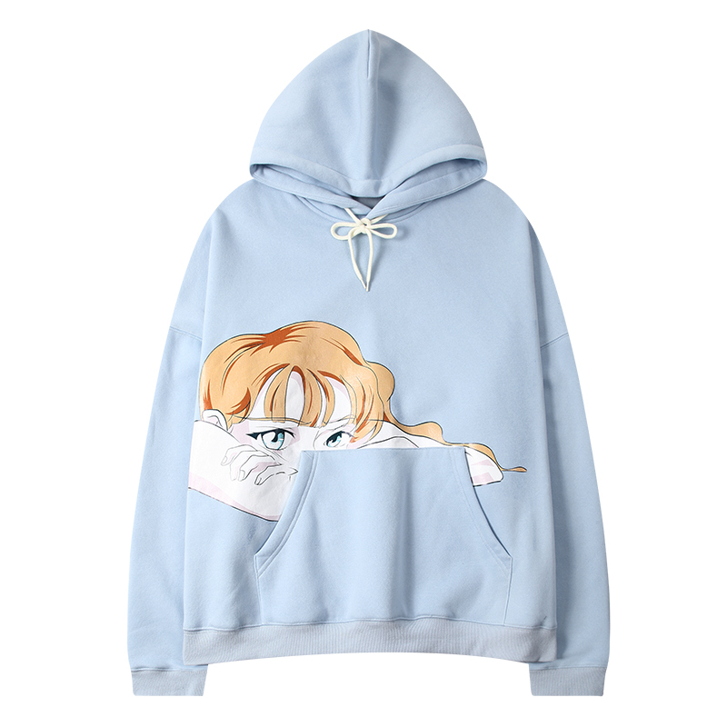 ユニセックス プルオーバー パーカー 裏起毛 メンズ レディース 女の子 プリント オーバーサイズ ルーズ ストリート Tbn Mamos マモス ストリートファッションならお任せ 韓国ファッションがお好きな方も要チェックです