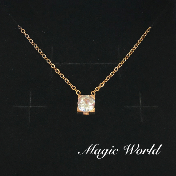 新品 送料無料 K18 ネックレス レディース おしゃれ かわいい シンプル ピンクゴールド チタン 秋 Magic World レディース ネックレス ピンクゴールド シンプル かわいい おしゃれ チタン