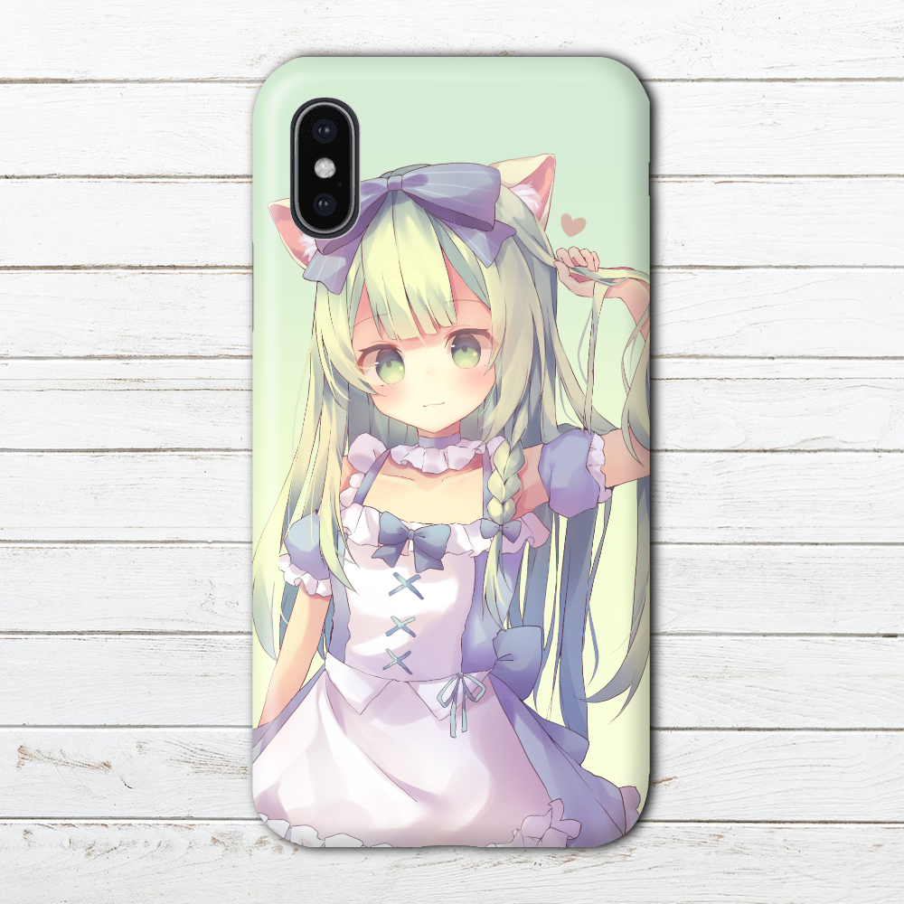 Iphoneケース スマホケース おしゃれ メンズ エクスペリア Iphonexs X Xperia Iphone5 6 6s 7 8 ケース 女の子 イラスト ロリっ娘 Arrows Aquos タイトル ねこみみロングヘア 作 つるせ おしゃれでかわいい Iphoneケース スマホケース Tシャツ かっこいいイラストの