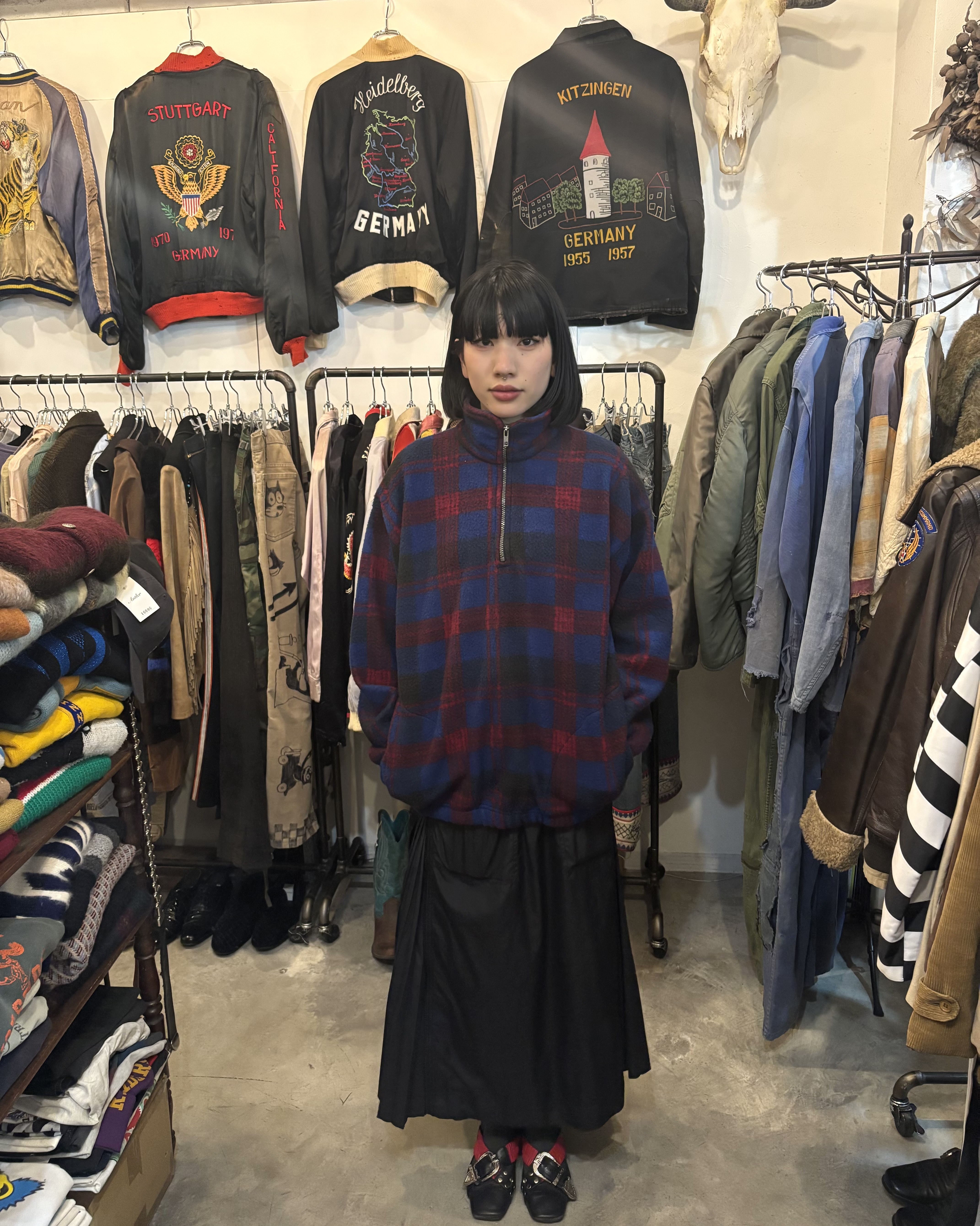 Vintage 90's【JERZEES】Half Zip Fleece Jacket の画像 4