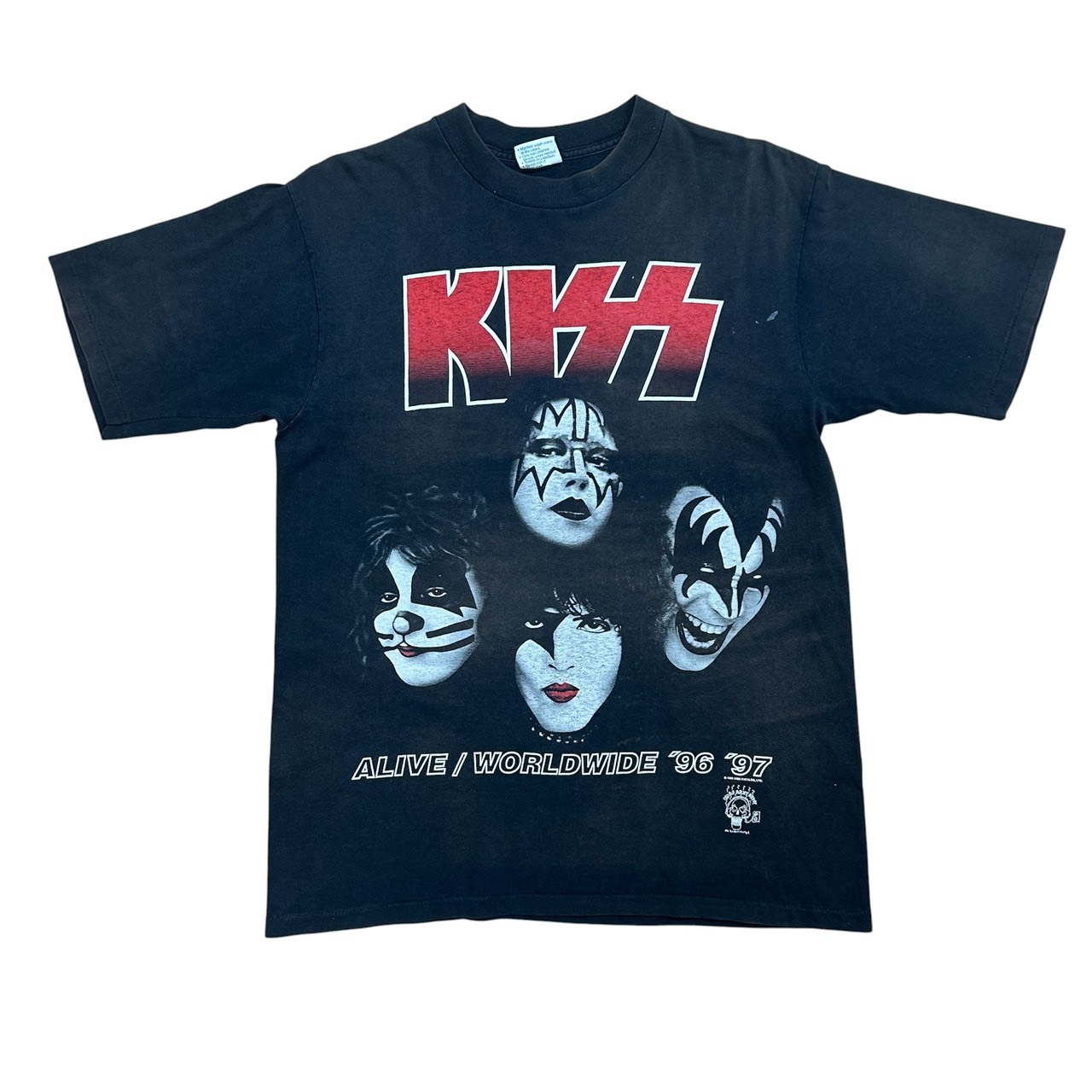 90s KISS “Alive / Worldwide ’96-’97” ツアー Tシャツ バンドT ロック ブラック L