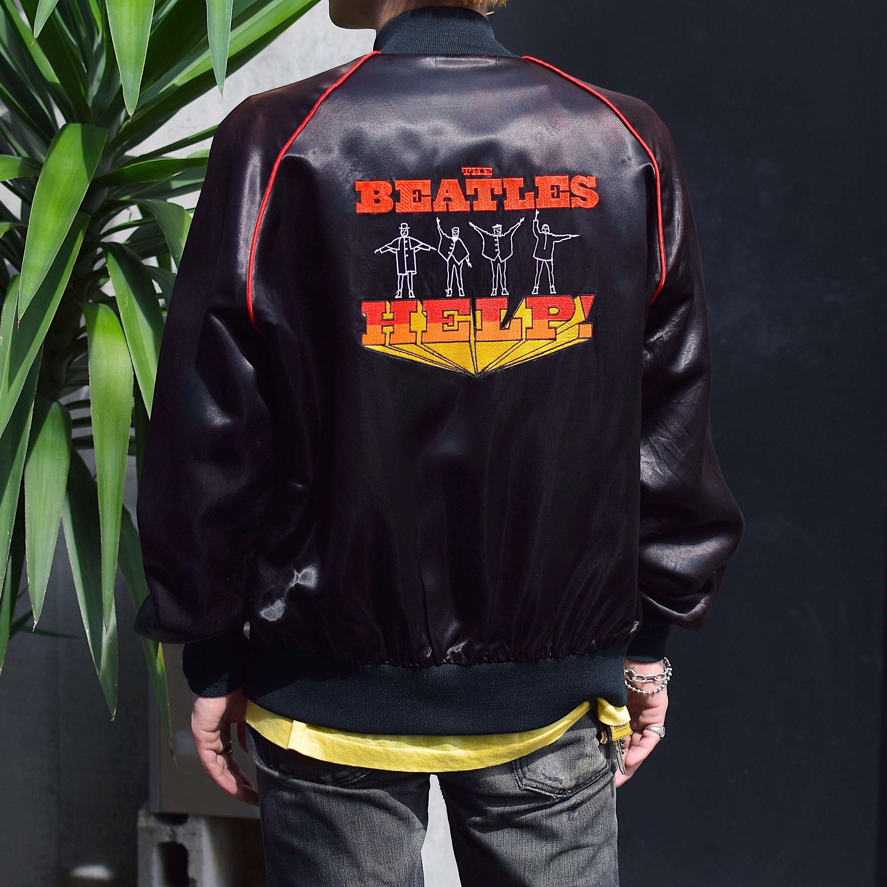 Vintage 80's【California】"THE BEATLES" Satin Jacket の画像 4