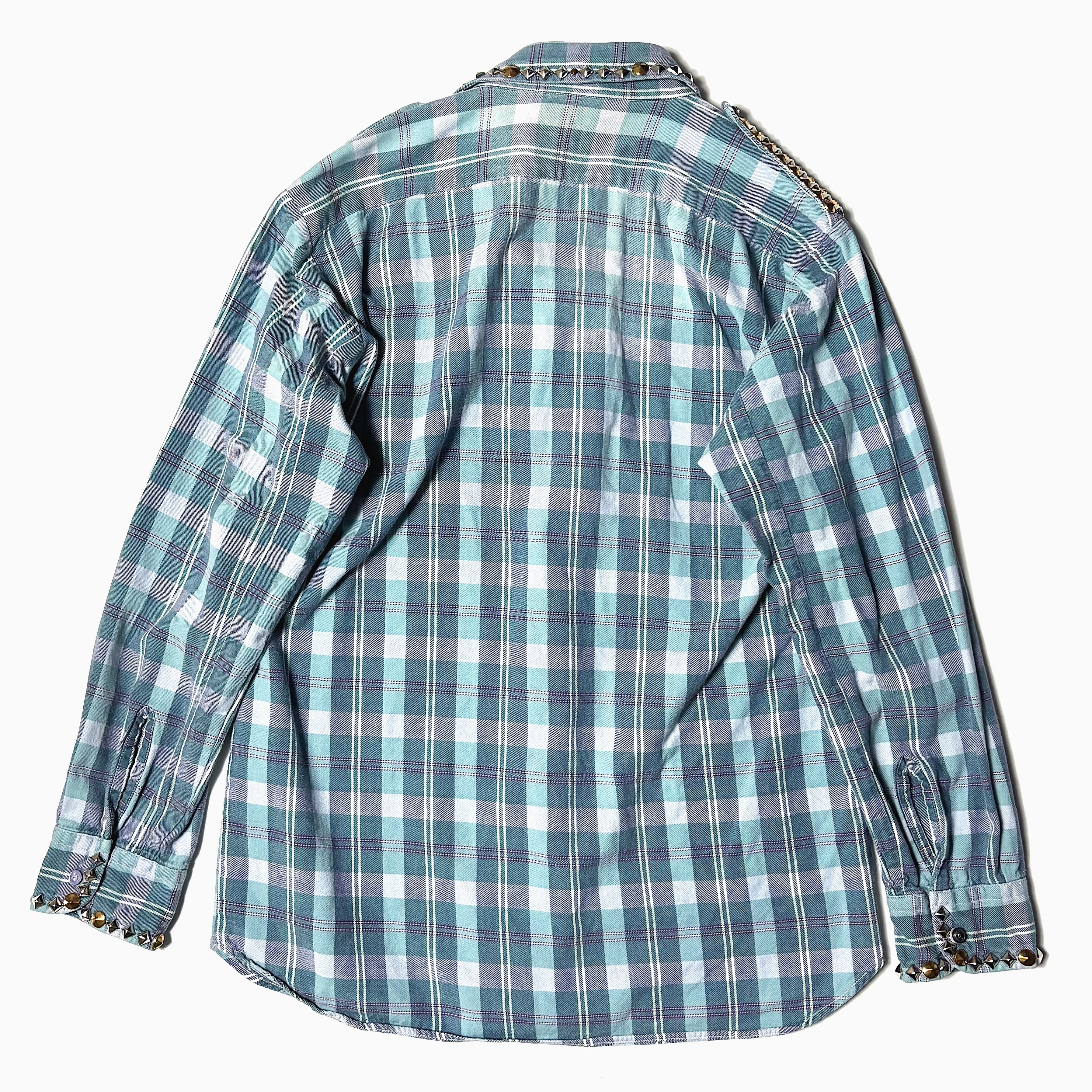 Vintage 80's【Friendship】Studs Check Shirt の画像 2