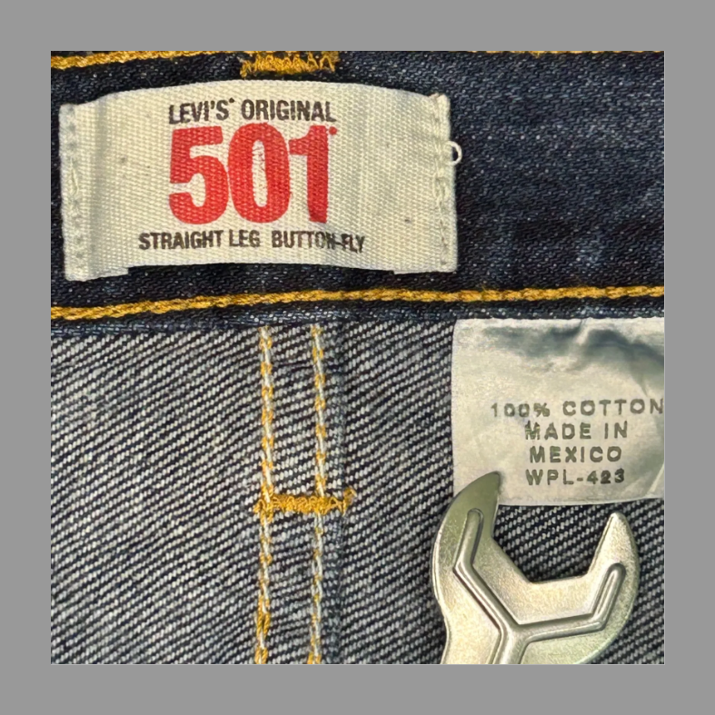 501/メキシコ製/S40175/ストレートパンツ/44/コットン/無地/リーバイス の画像 6