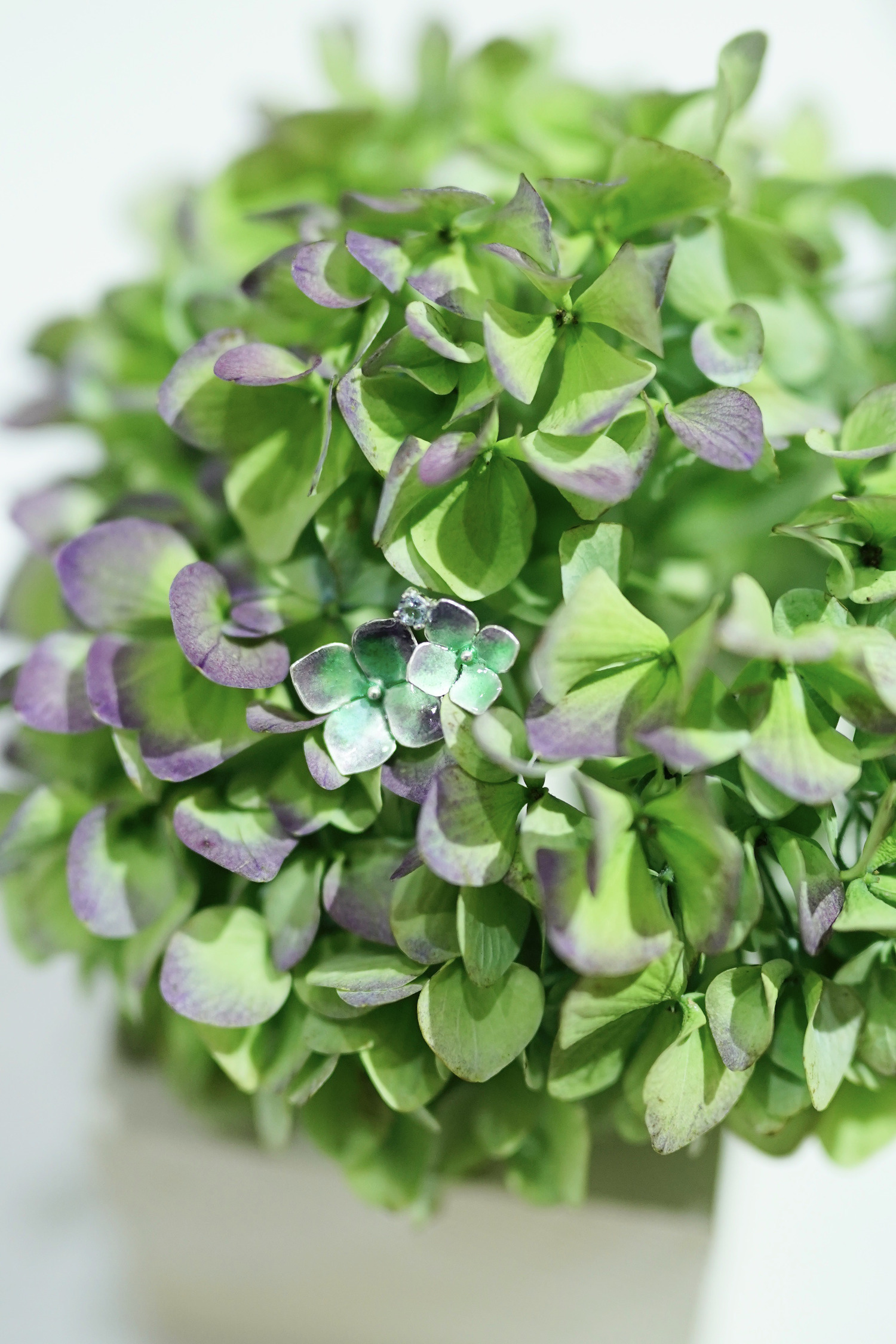 秋色紫陽花の七宝ピアス Opsoukq オプスーク