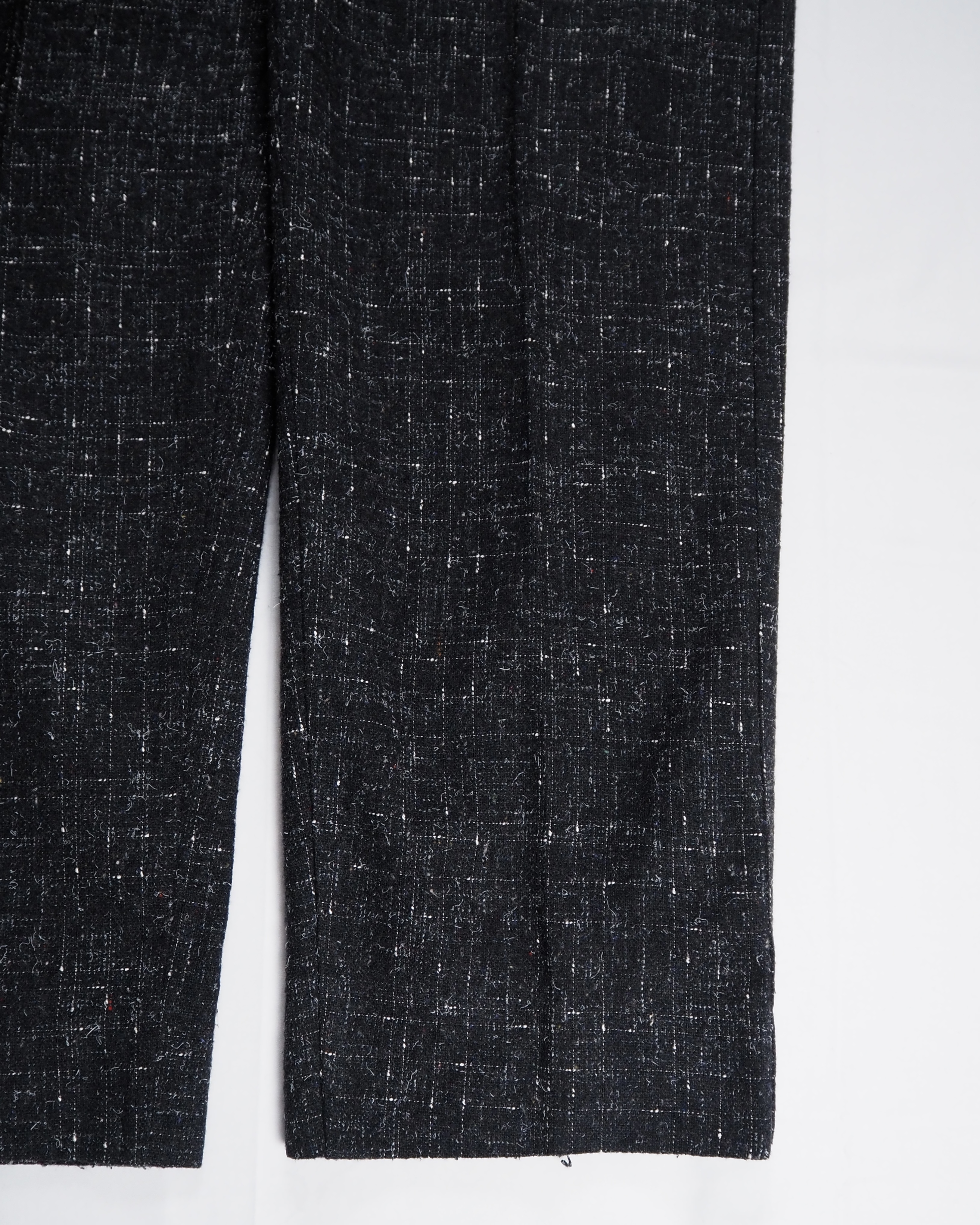 80’s Wool Slacks カスリ柄 ブラック×ホワイト の画像 7