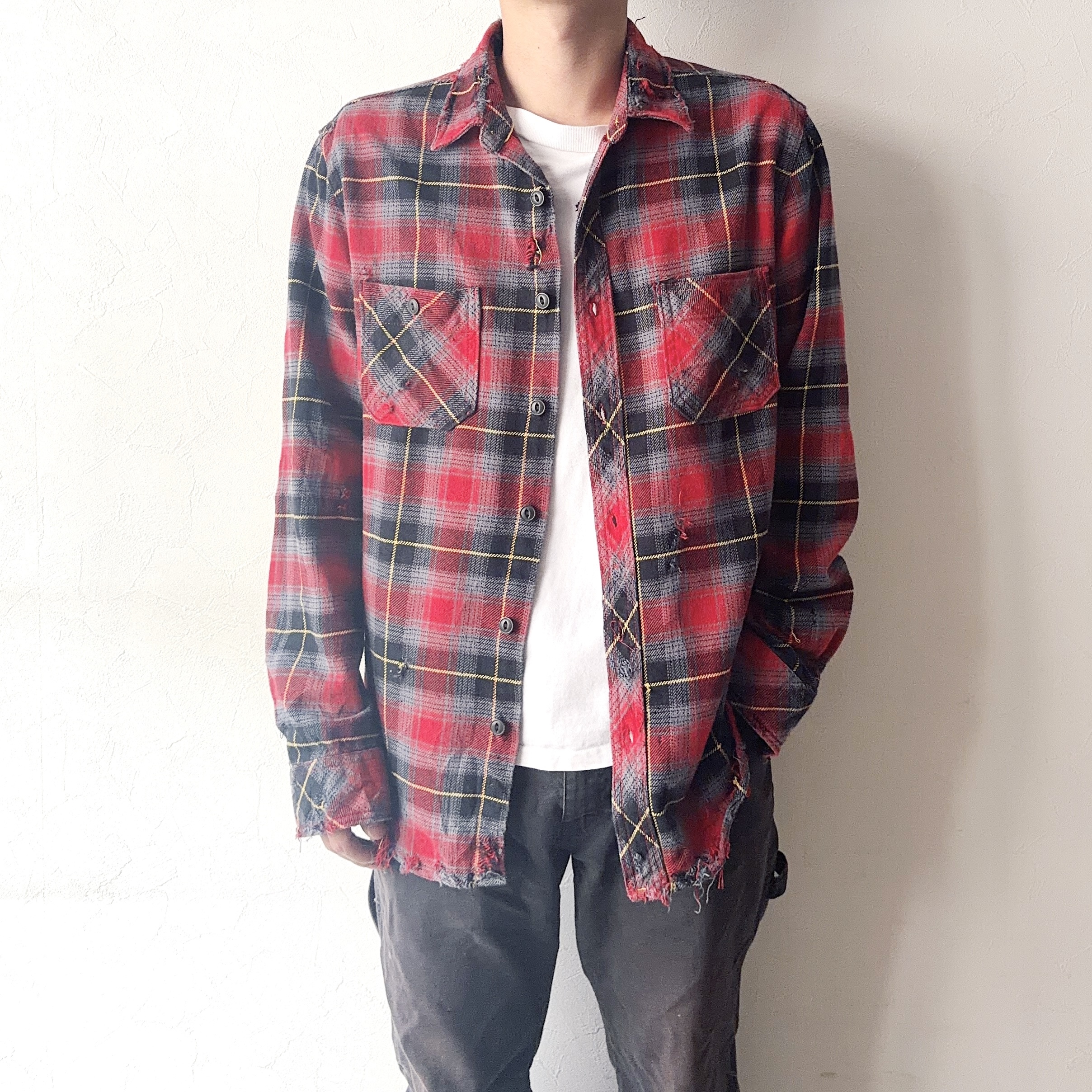 Vintage Grunge Check Shirt の画像 3