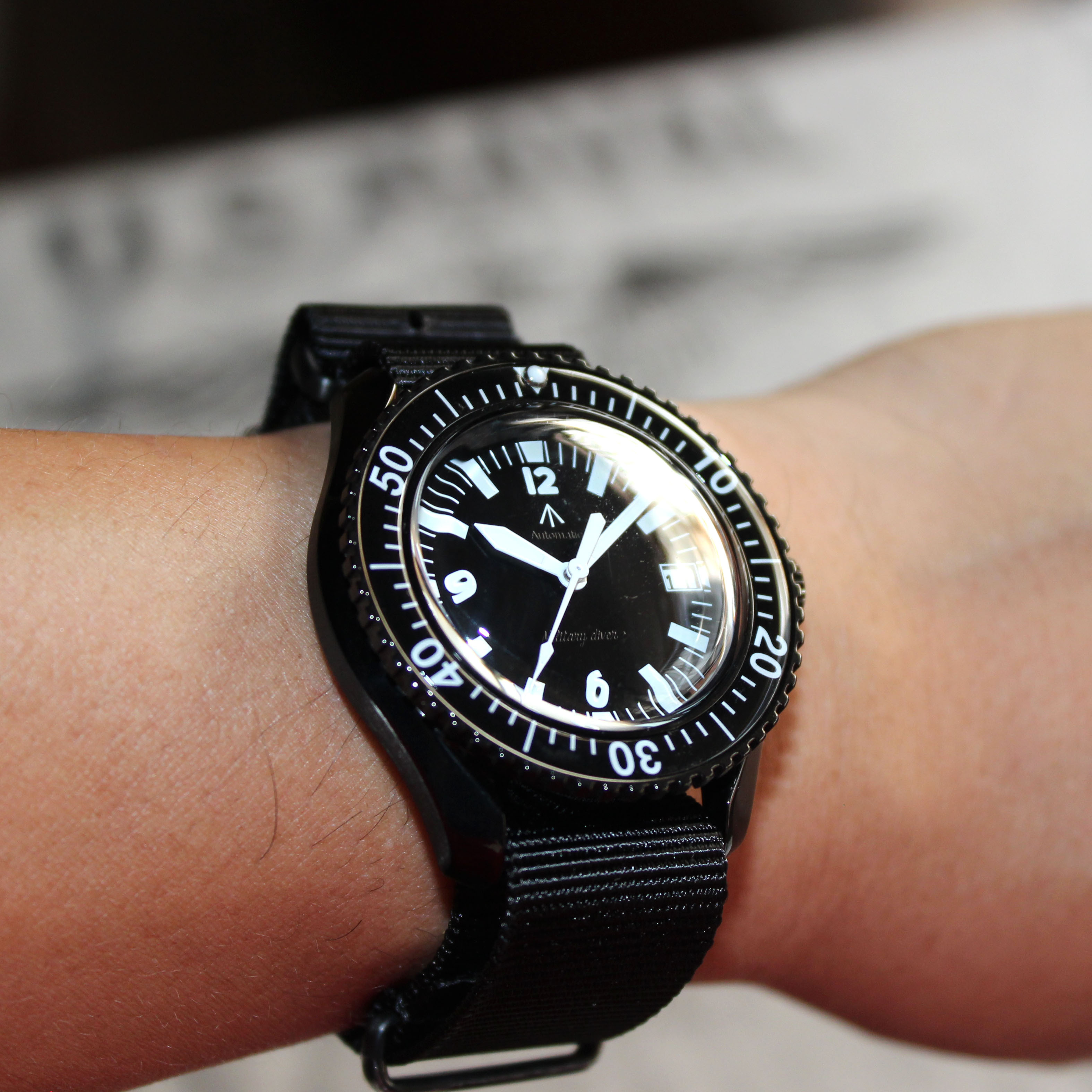 NAVAL MILITARY WATCH MIL.05 BK/BK Automatic ROYAL Military Diver TYPE