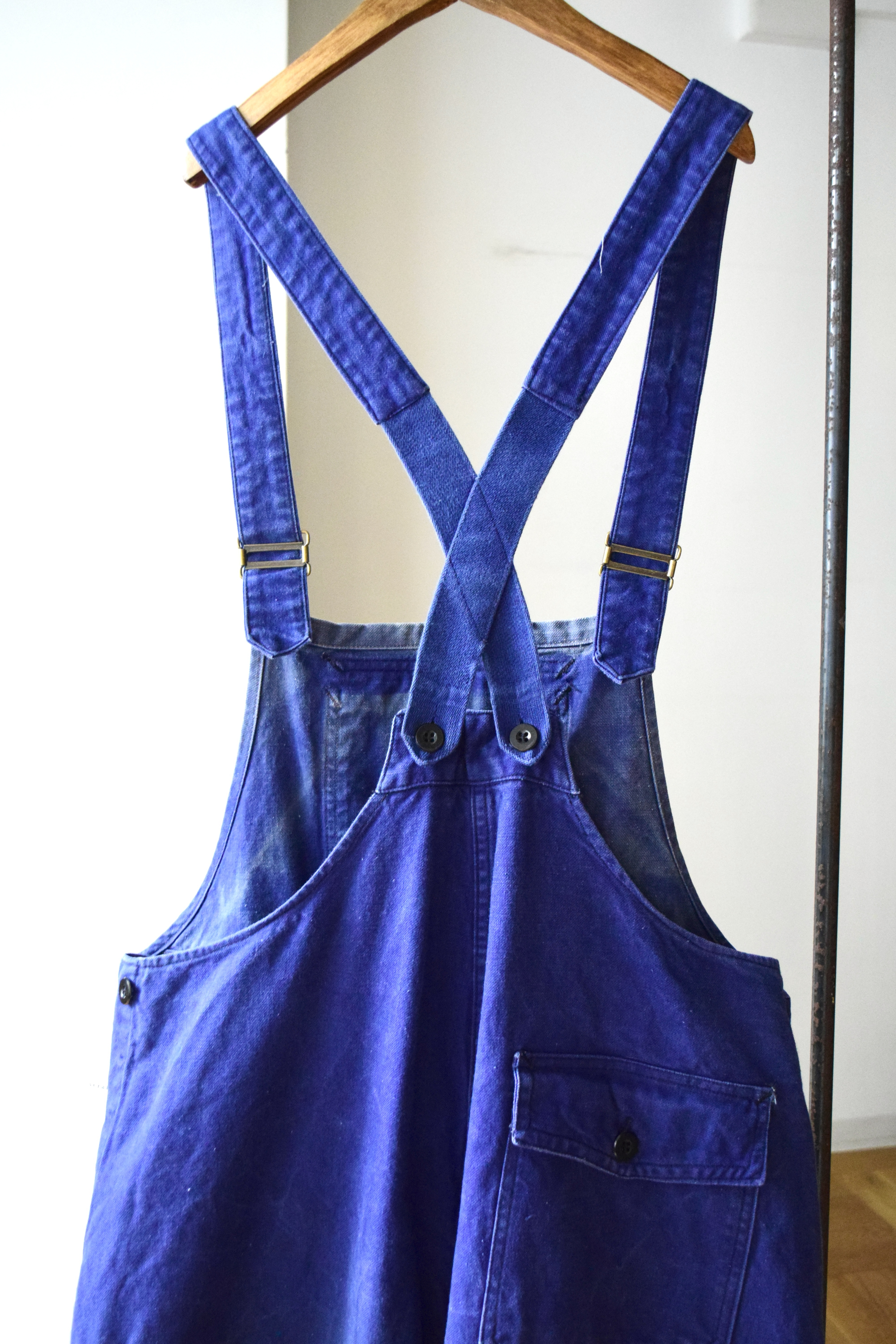 〜1960’s French work cotton twill overall の画像 3