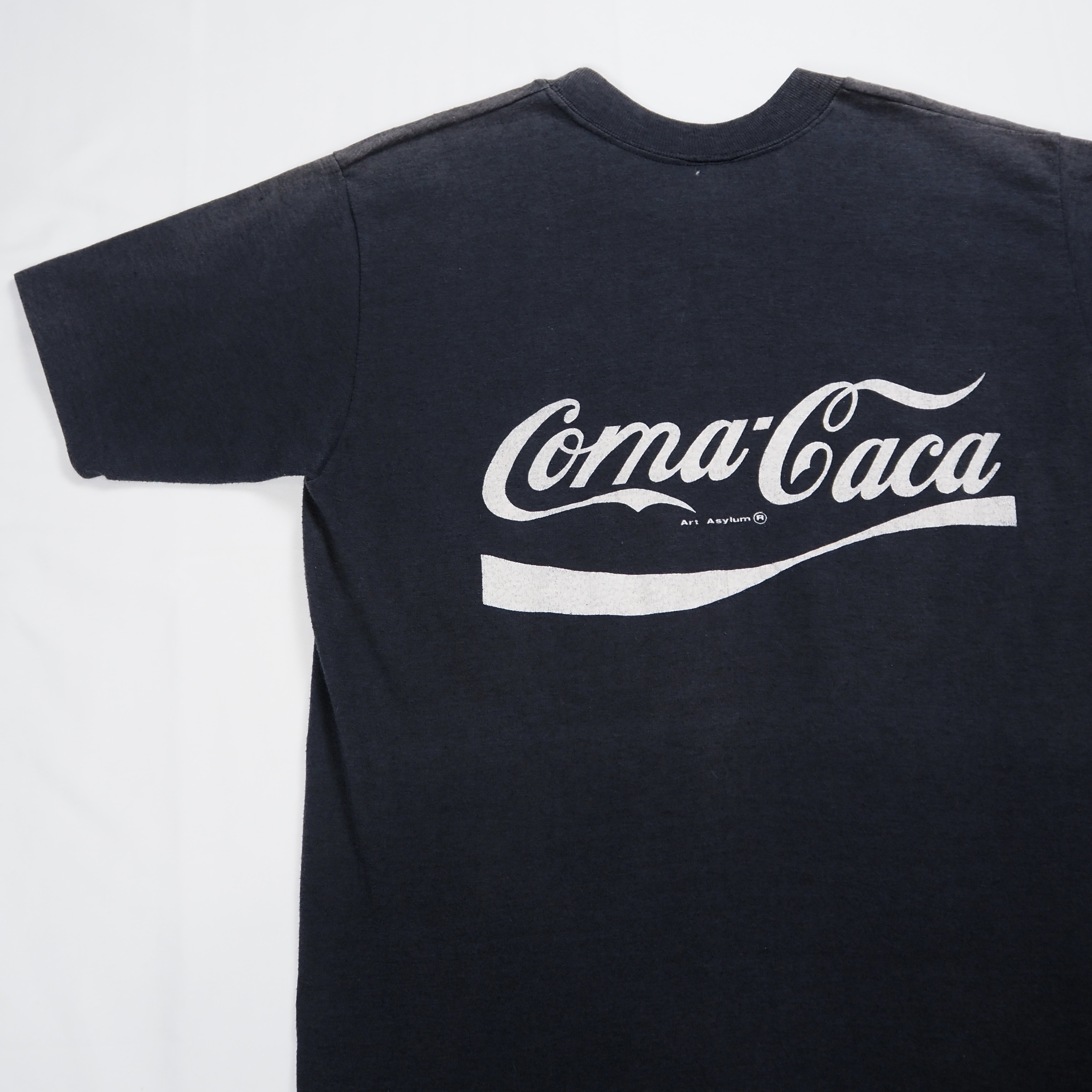 80’s コカコーラパロディ Tシャツ フェードブラック S-Mサイズ程度 の画像 12