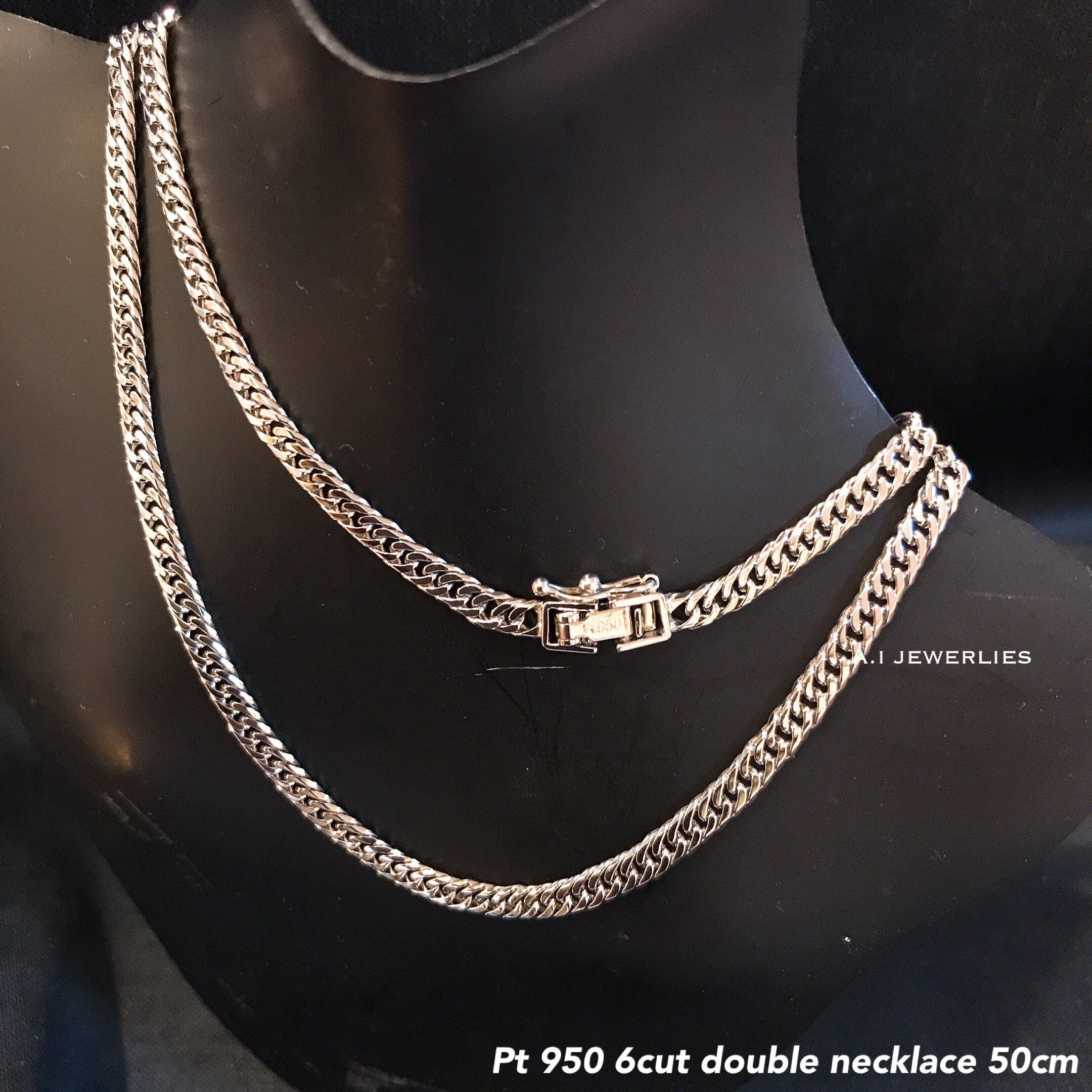 プラチナ 喜平 ネックレス Pt950 6面ダブル g 50cm ネックレス Pt950 6cut Double Necklace 50cm A I Jewelries エイアイジュエリーズ